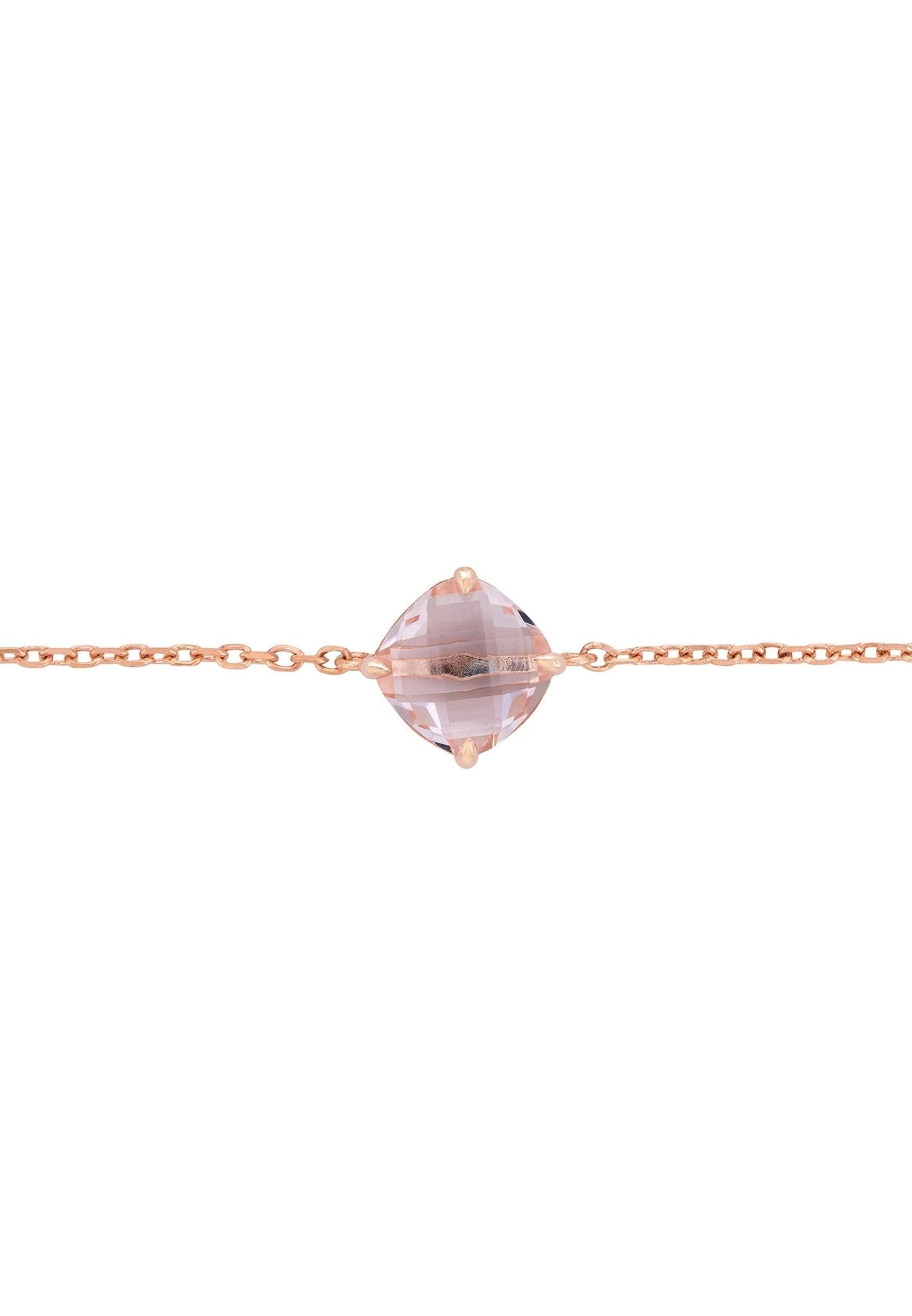 Empress Gemstone Bracelet Rosegold Rose Quartz - LATELITA Bracelets