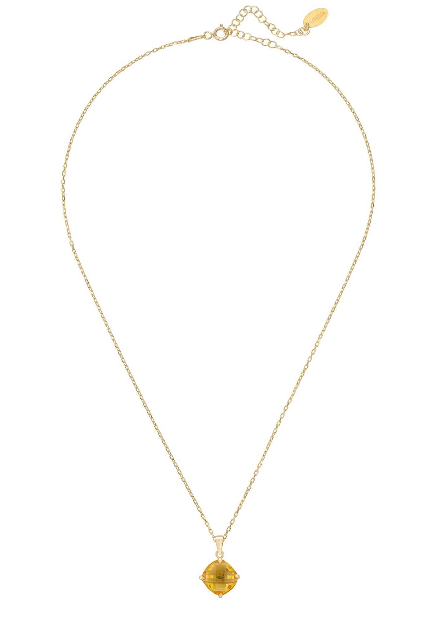 Empress Gemstone Necklace Gold Citrine - LATELITA Necklaces