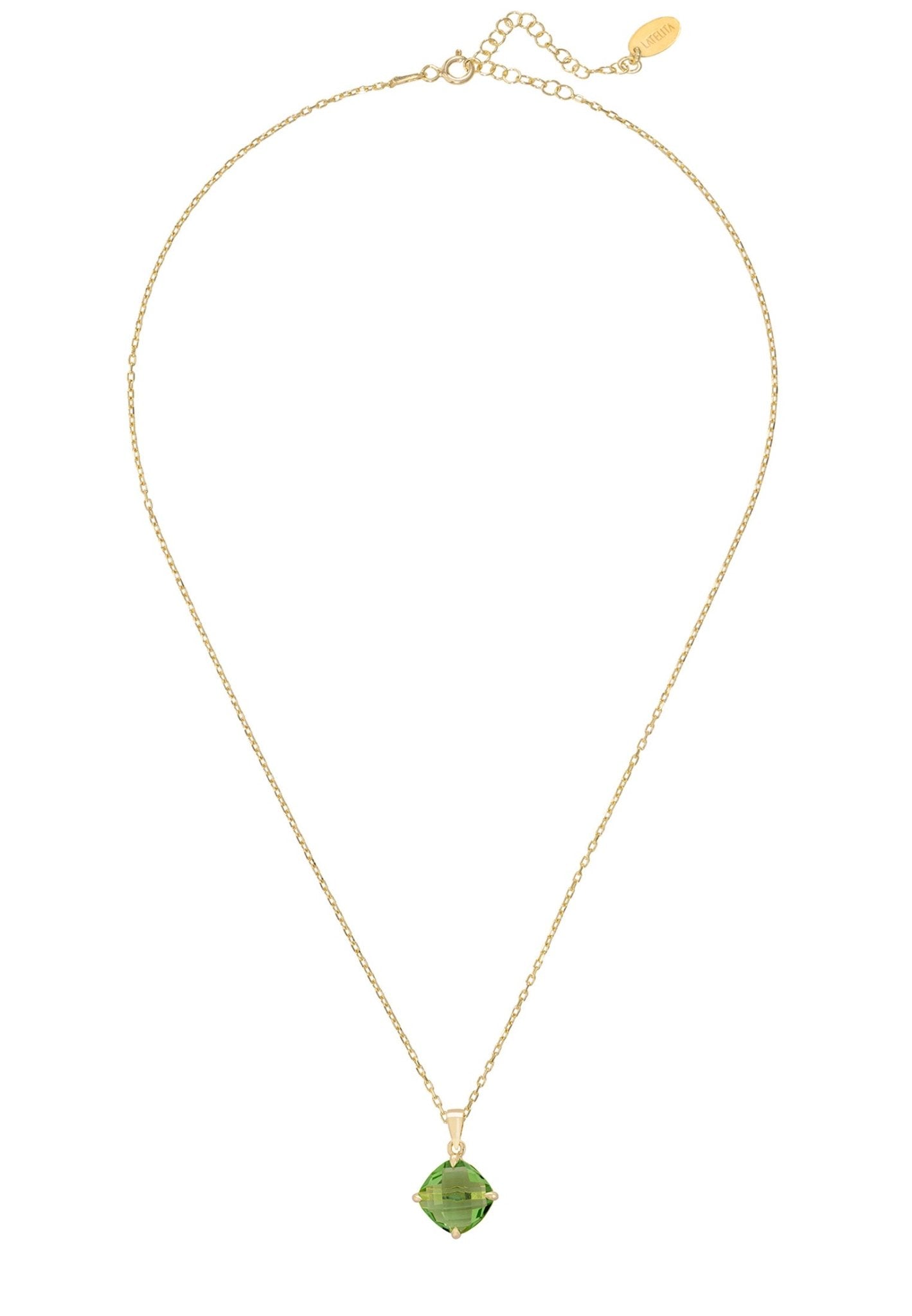 Empress Gemstone Necklace Gold Peridot - LATELITA Necklaces