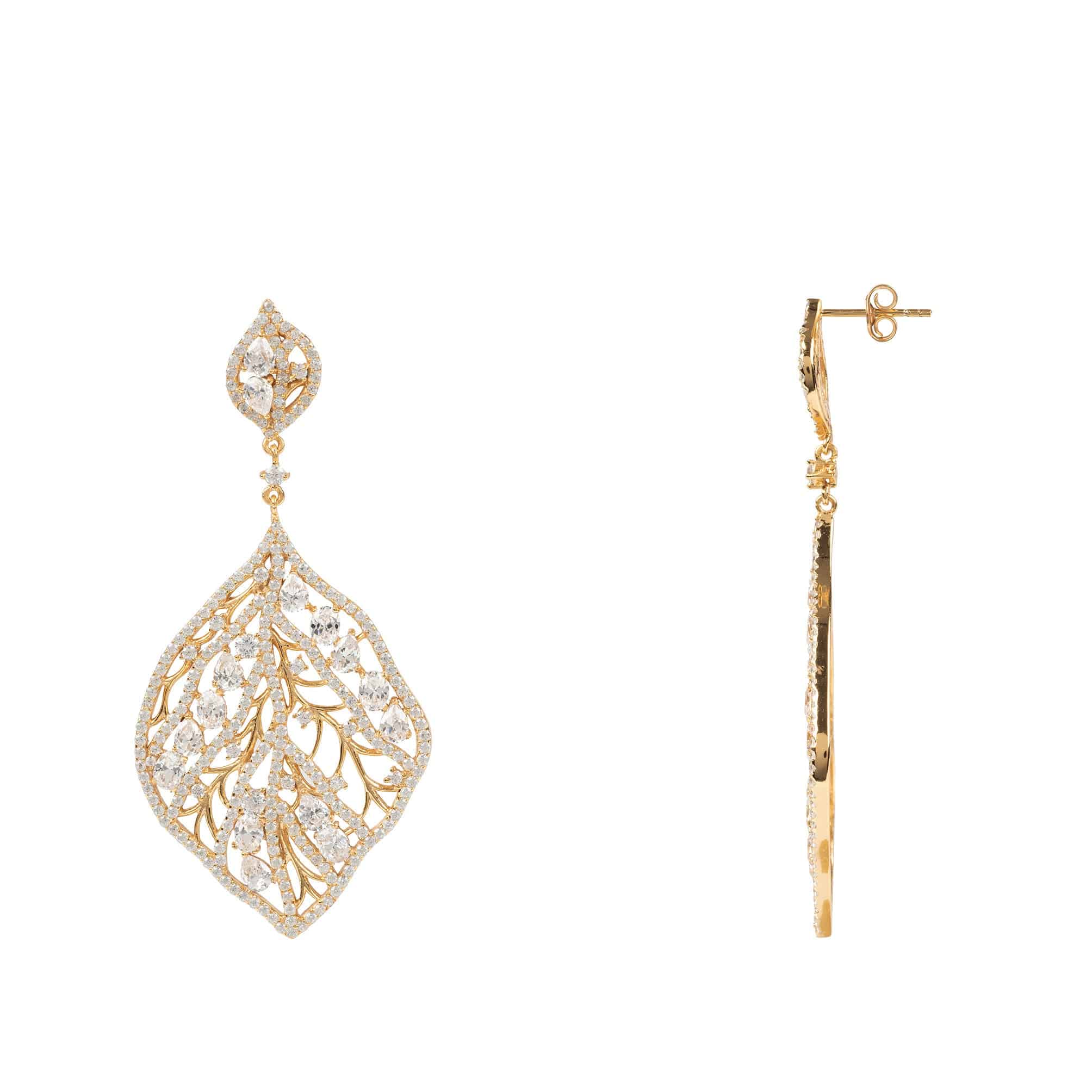 Enchanted Forest Earrings Gold - LATELITA Earrings