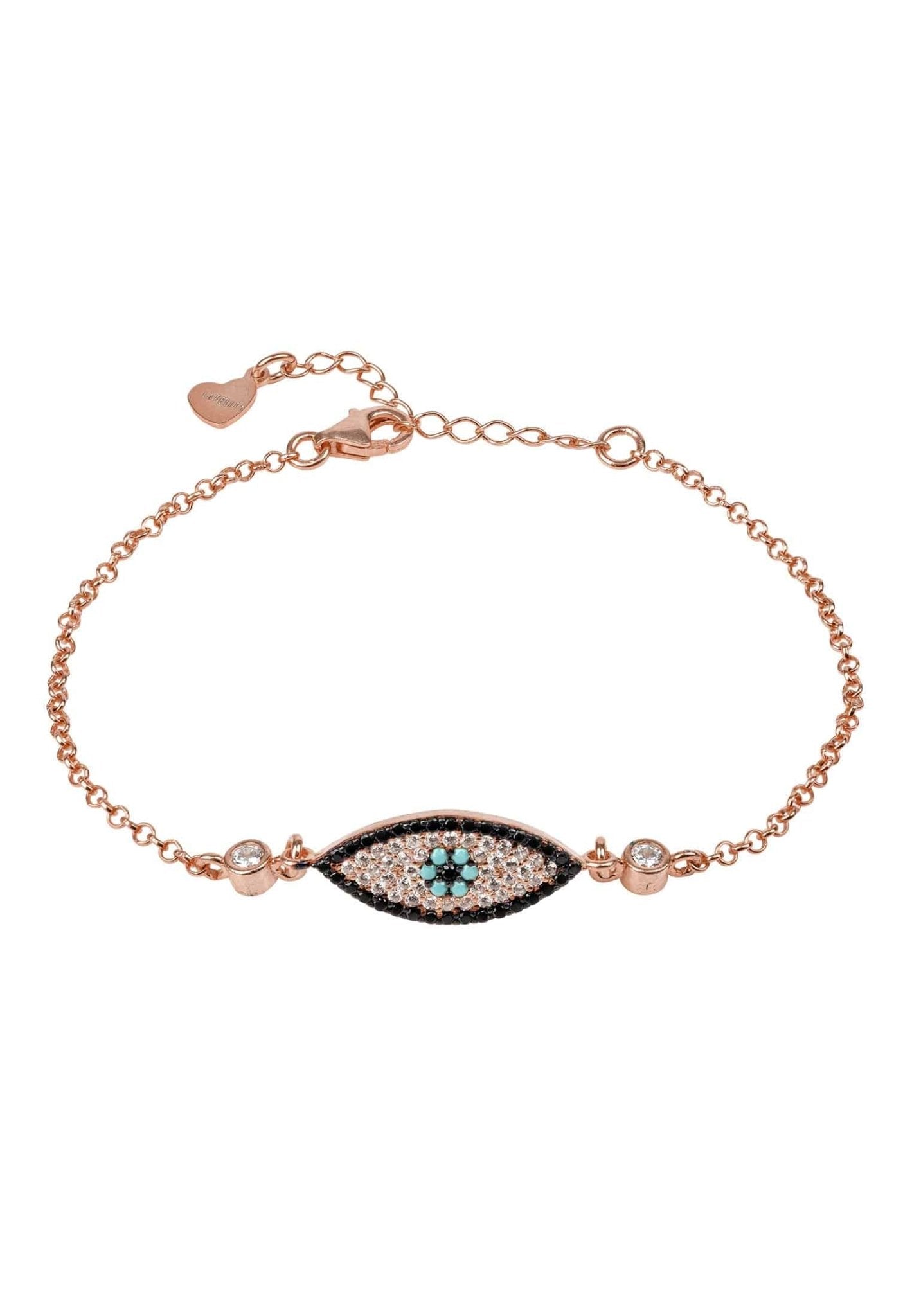Evil Eye Elliptical Bracelet Rosegold - LATELITA Bracelets