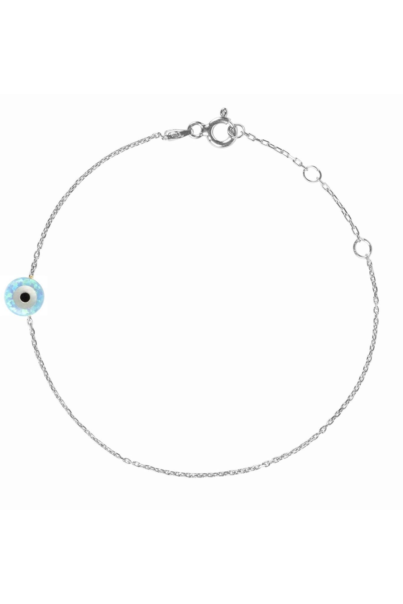 Evil Eye Mini Opalite Bracelet Silver - LATELITA Bracelets