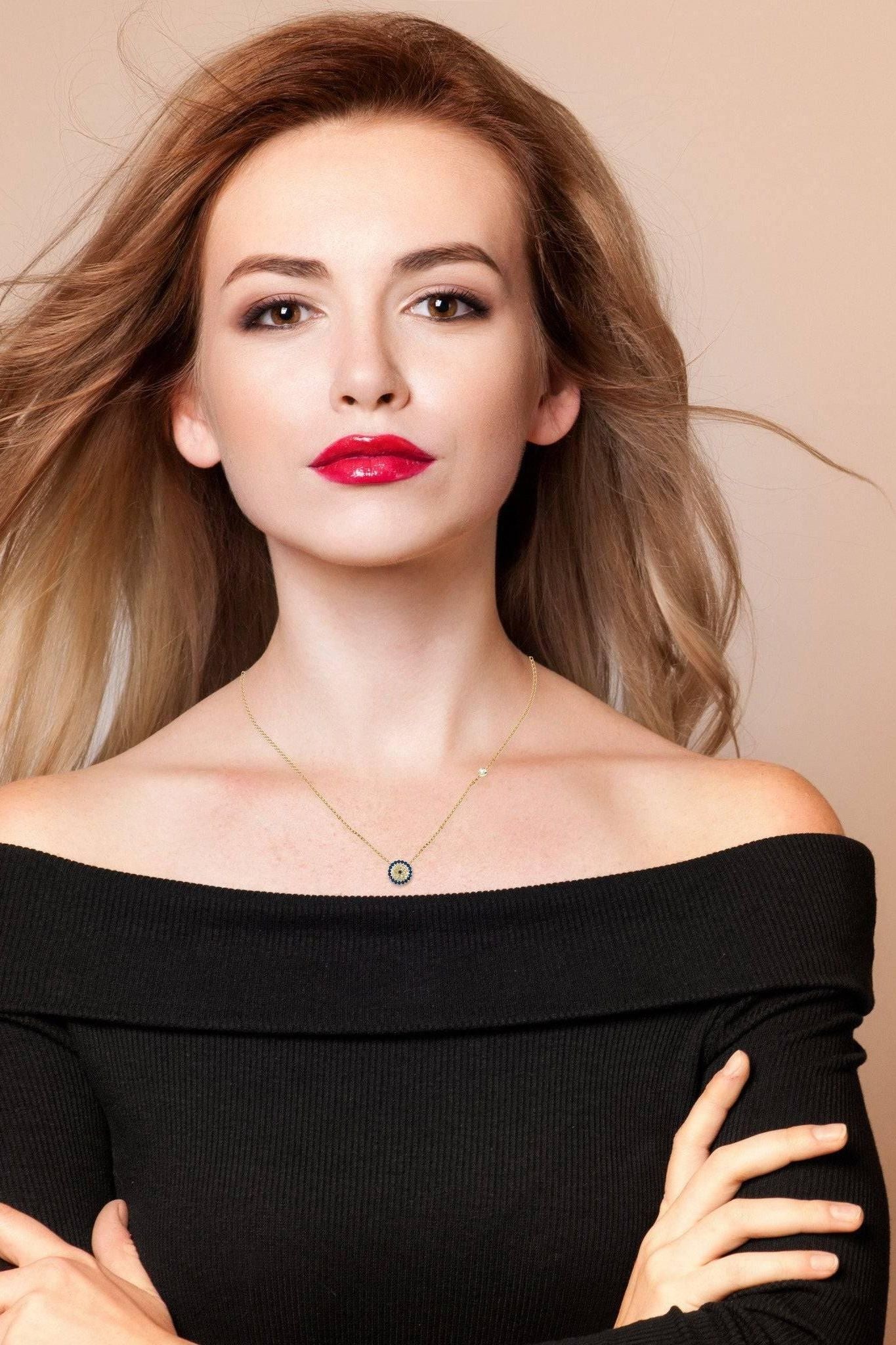 Evil Eye Necklace Gold - LATELITA Necklaces