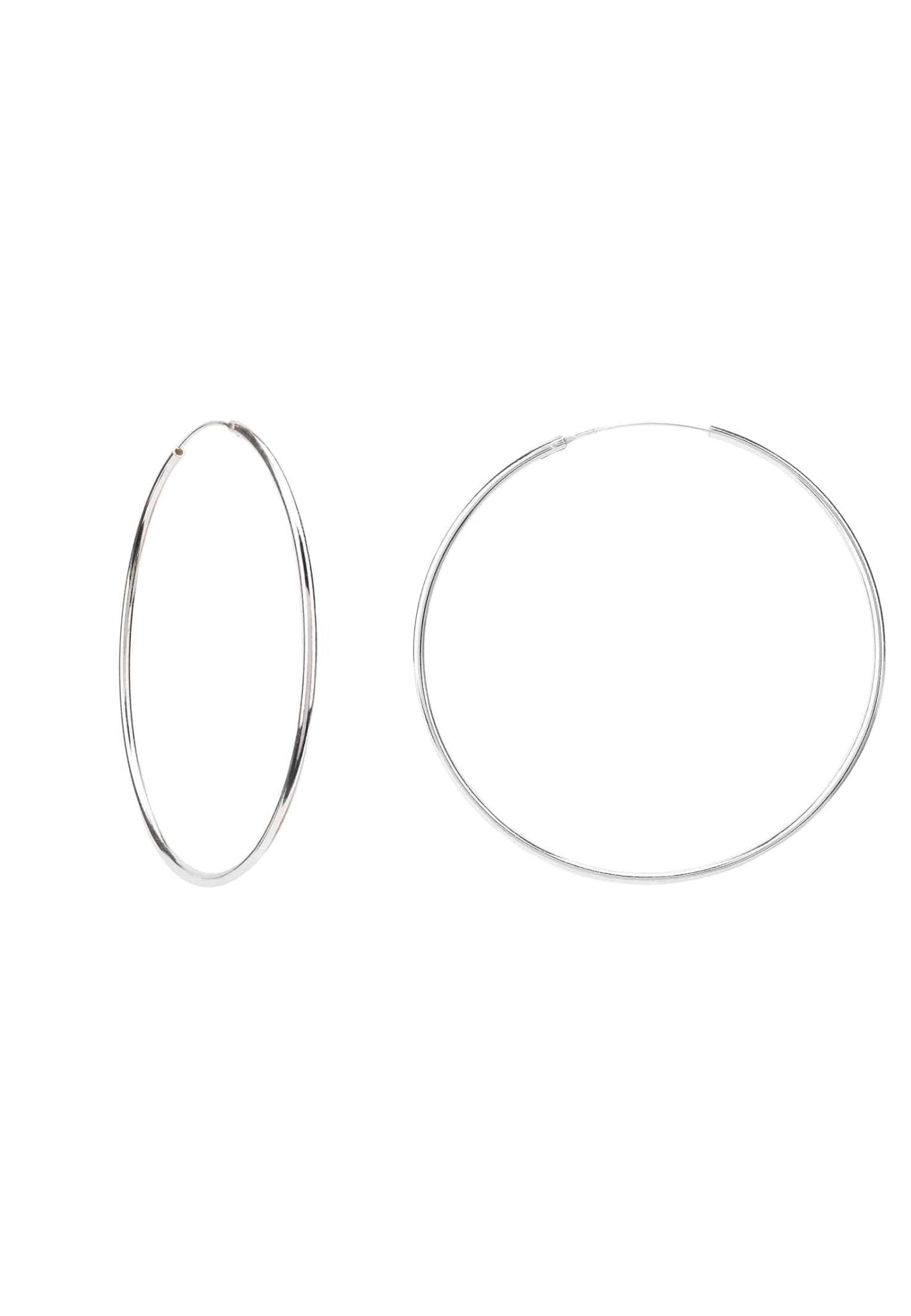 Extra Large Silver Hoop Earrings - LATELITA Earrings