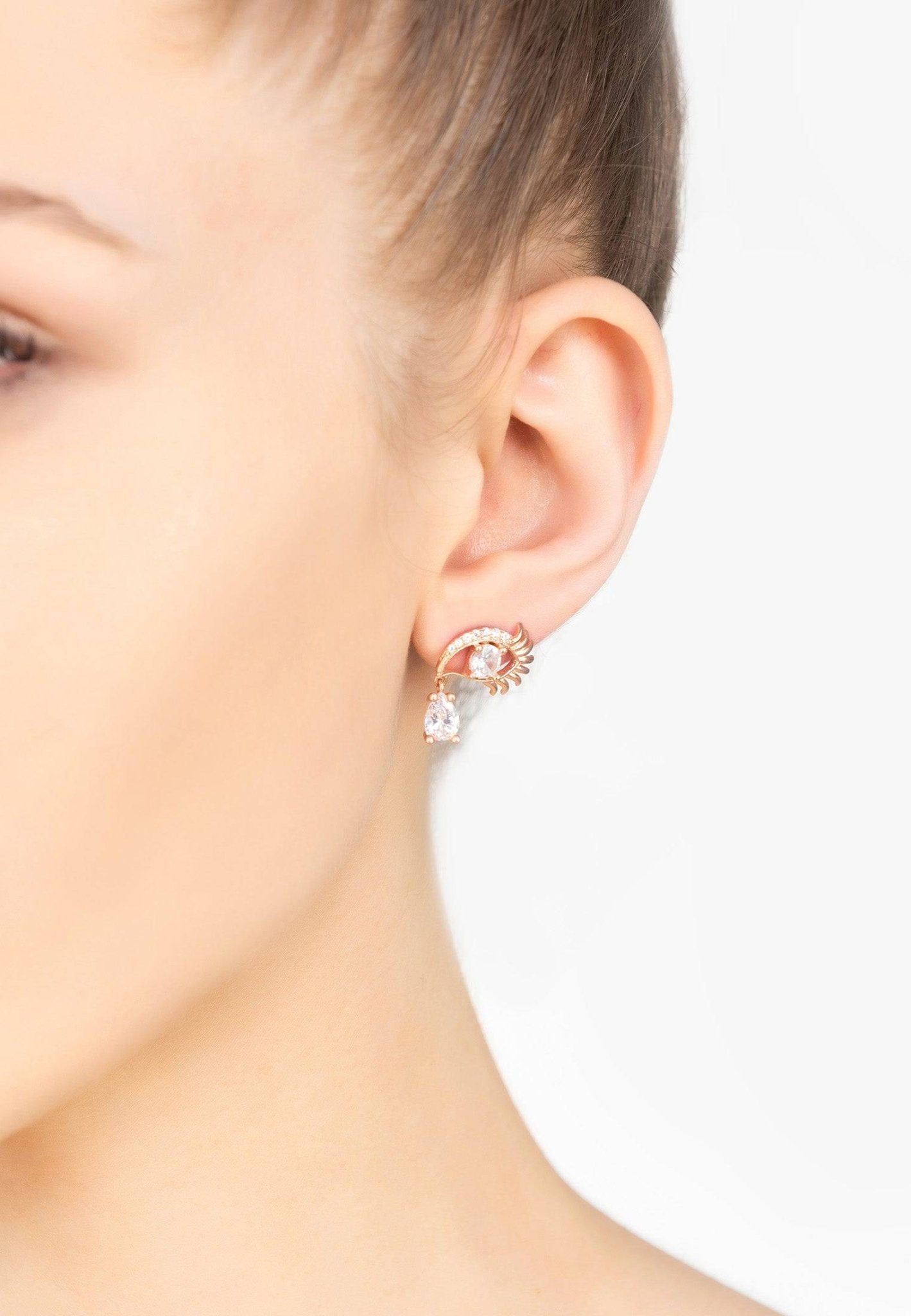 Eye Of Horus Earrings Rosegold - LATELITA Earrings