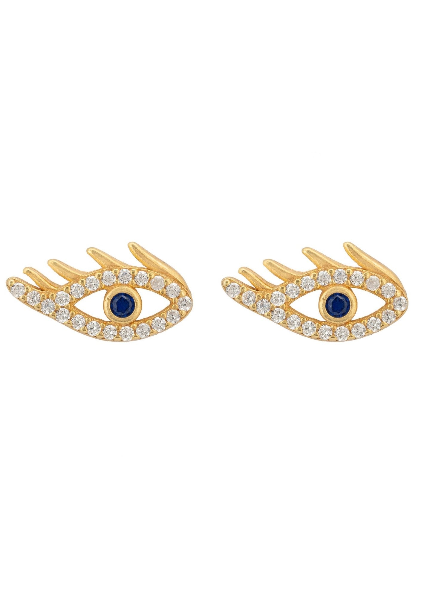 Eye Of Horus Stud Earrings Gold - LATELITA Earrings