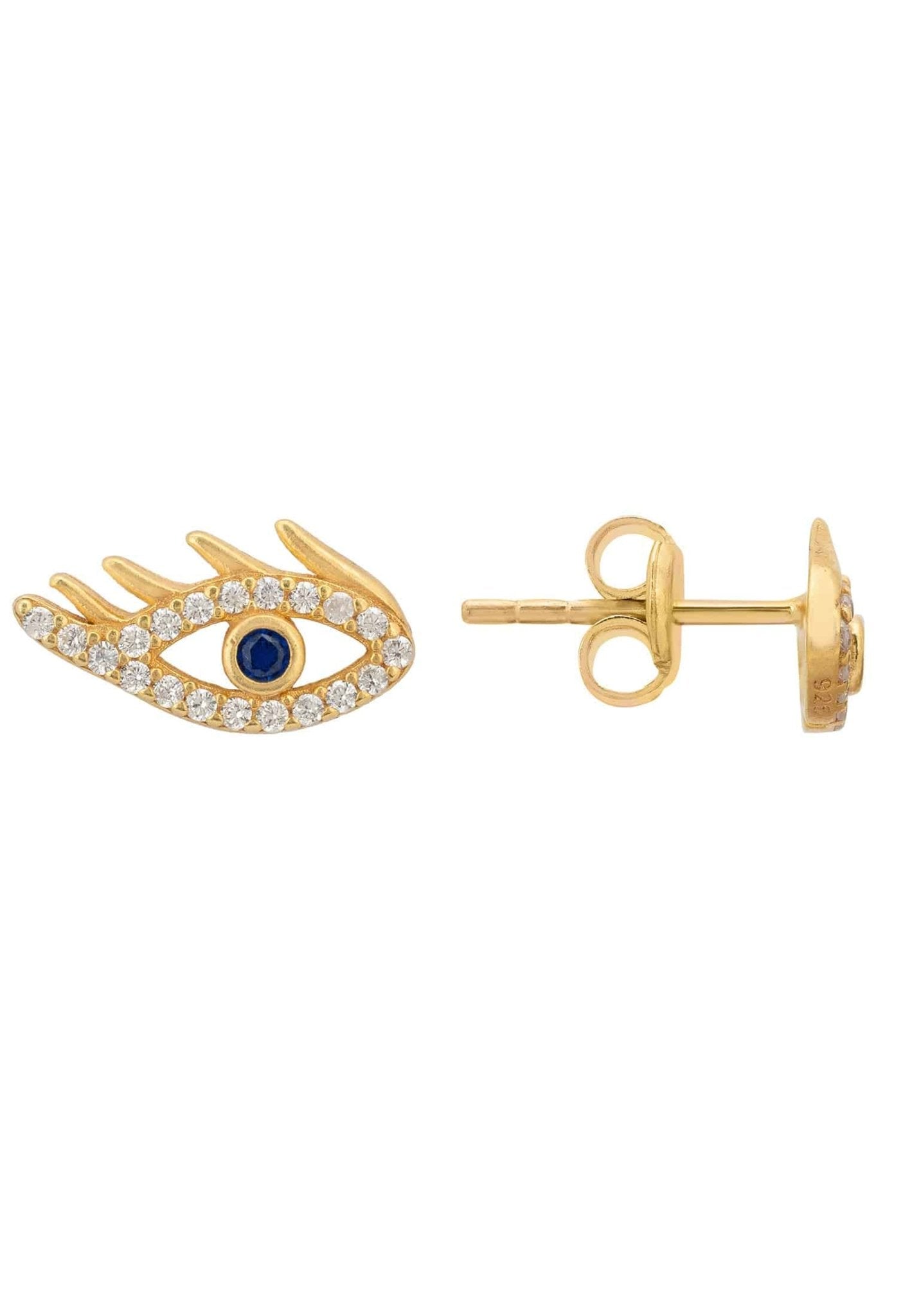 Eye Of Horus Stud Earrings Gold - LATELITA Earrings