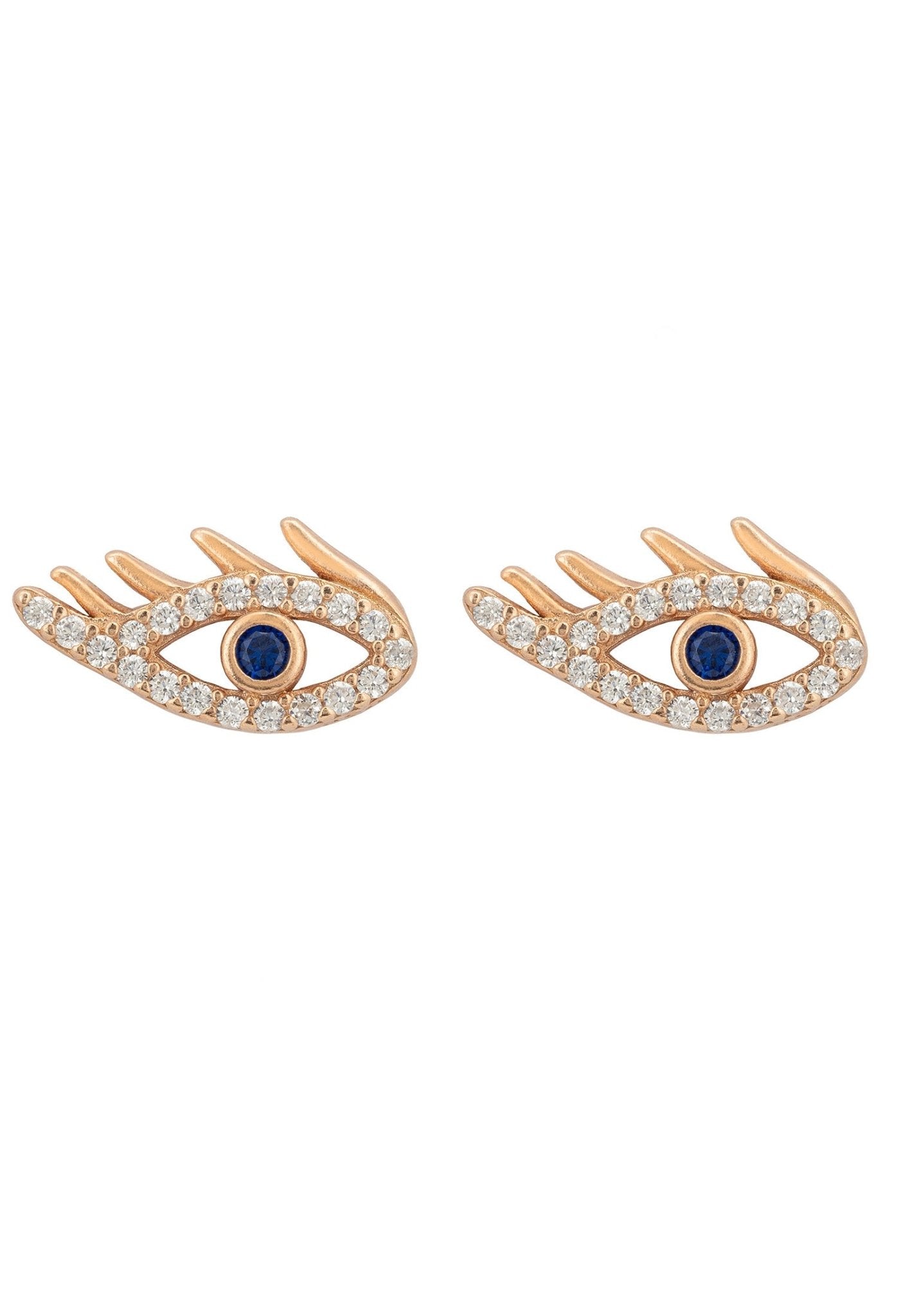 Eye Of Horus Stud Earrings Rosegold - LATELITA Earrings