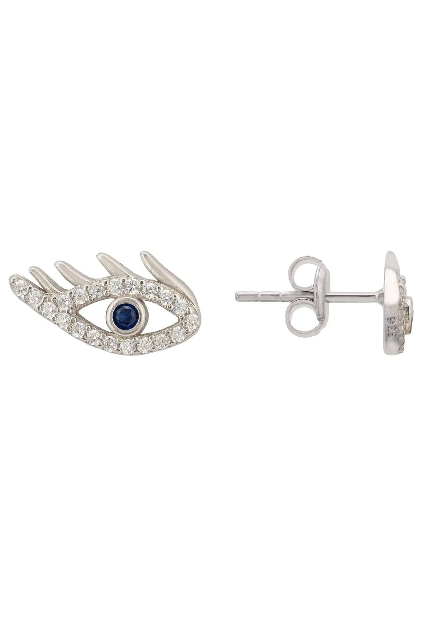 Eye Of Horus Stud Earrings Silver - LATELITA Earrings