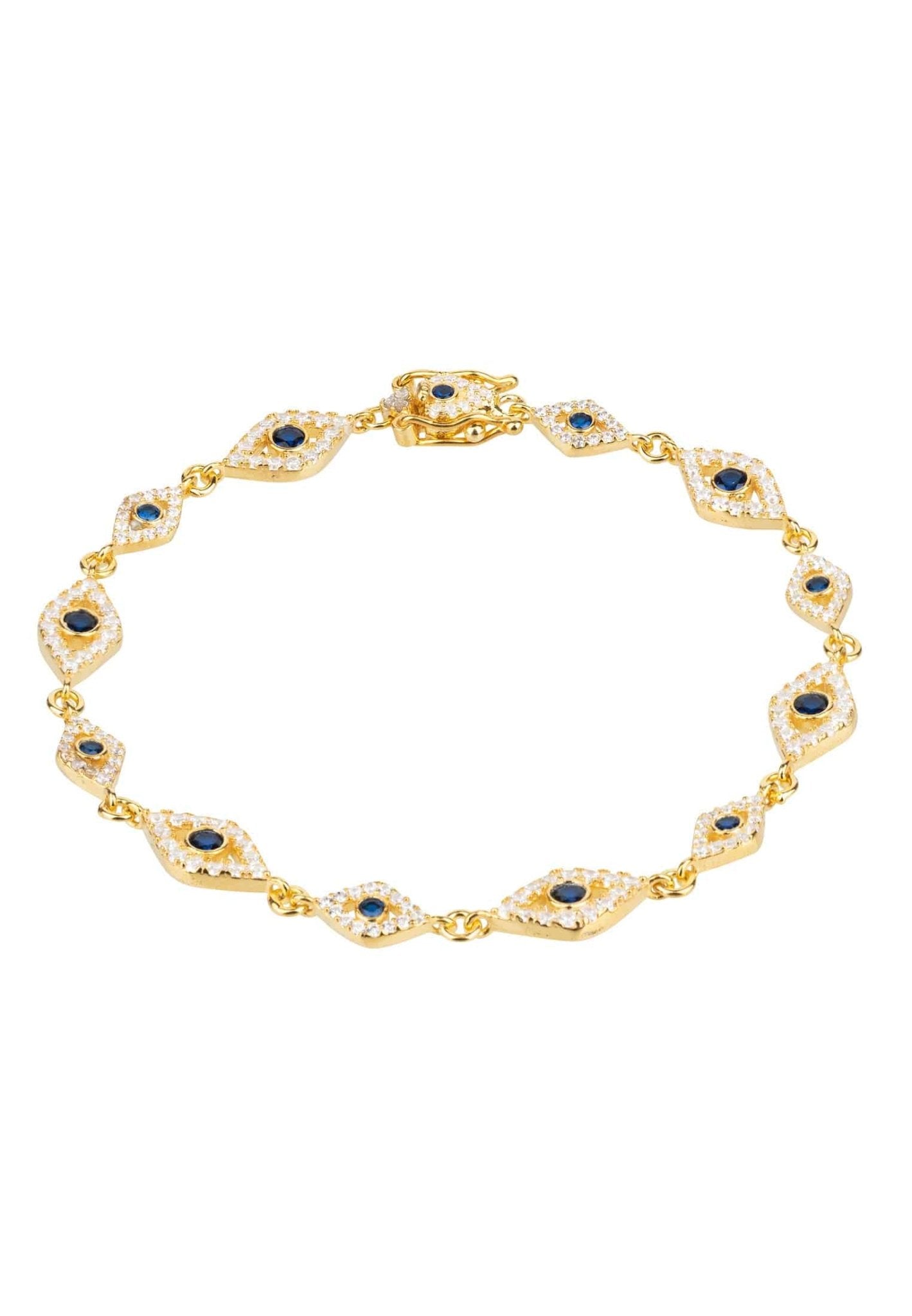 Eye Sparkling Tennis Bracelet Gold - LATELITA Bracelets