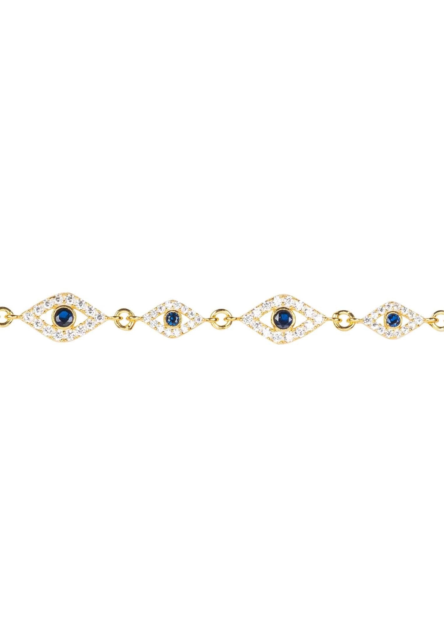 Eye Sparkling Tennis Bracelet Gold - LATELITA Bracelets