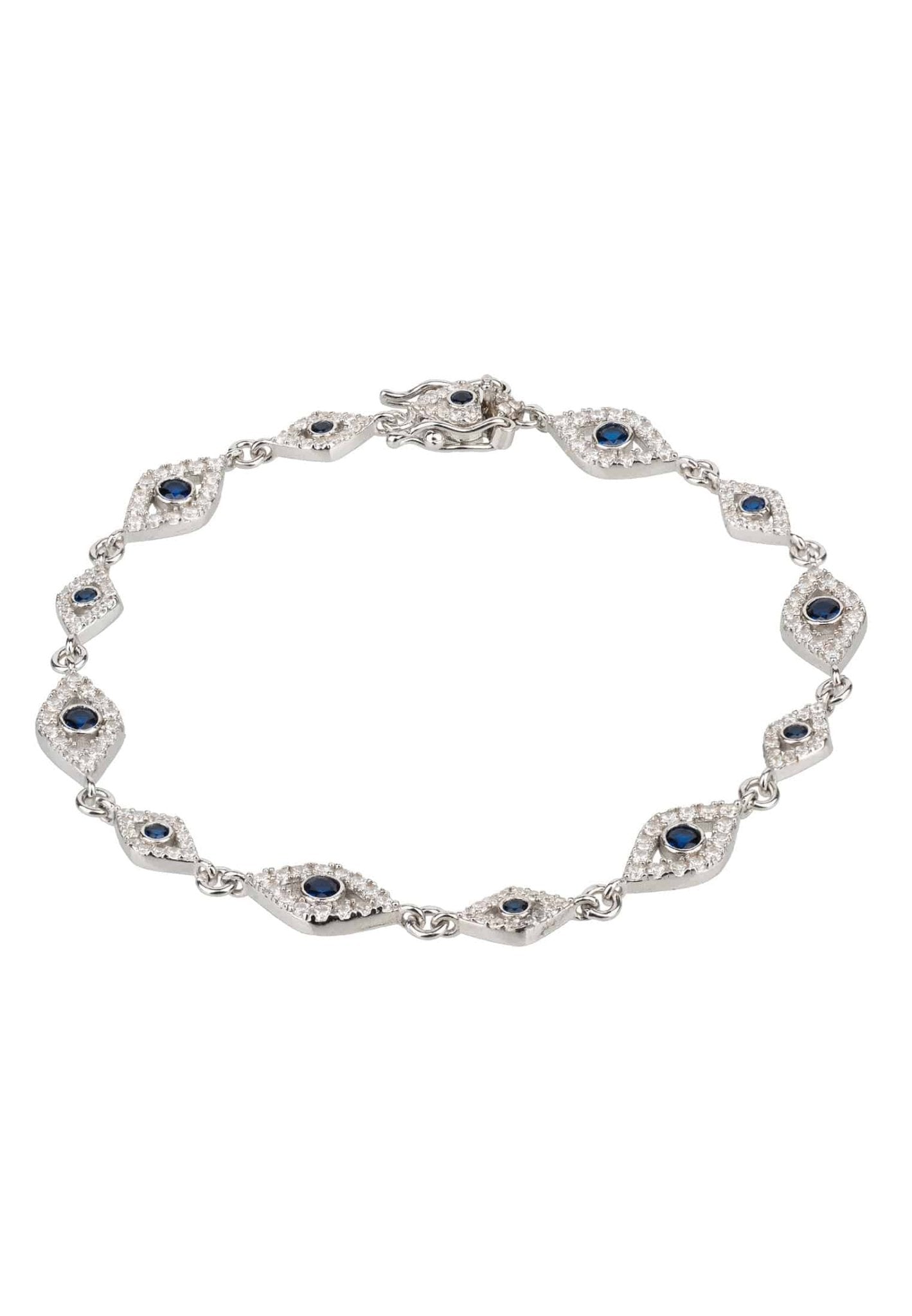 Eye Sparkling Tennis Bracelet Silver - LATELITA Bracelets