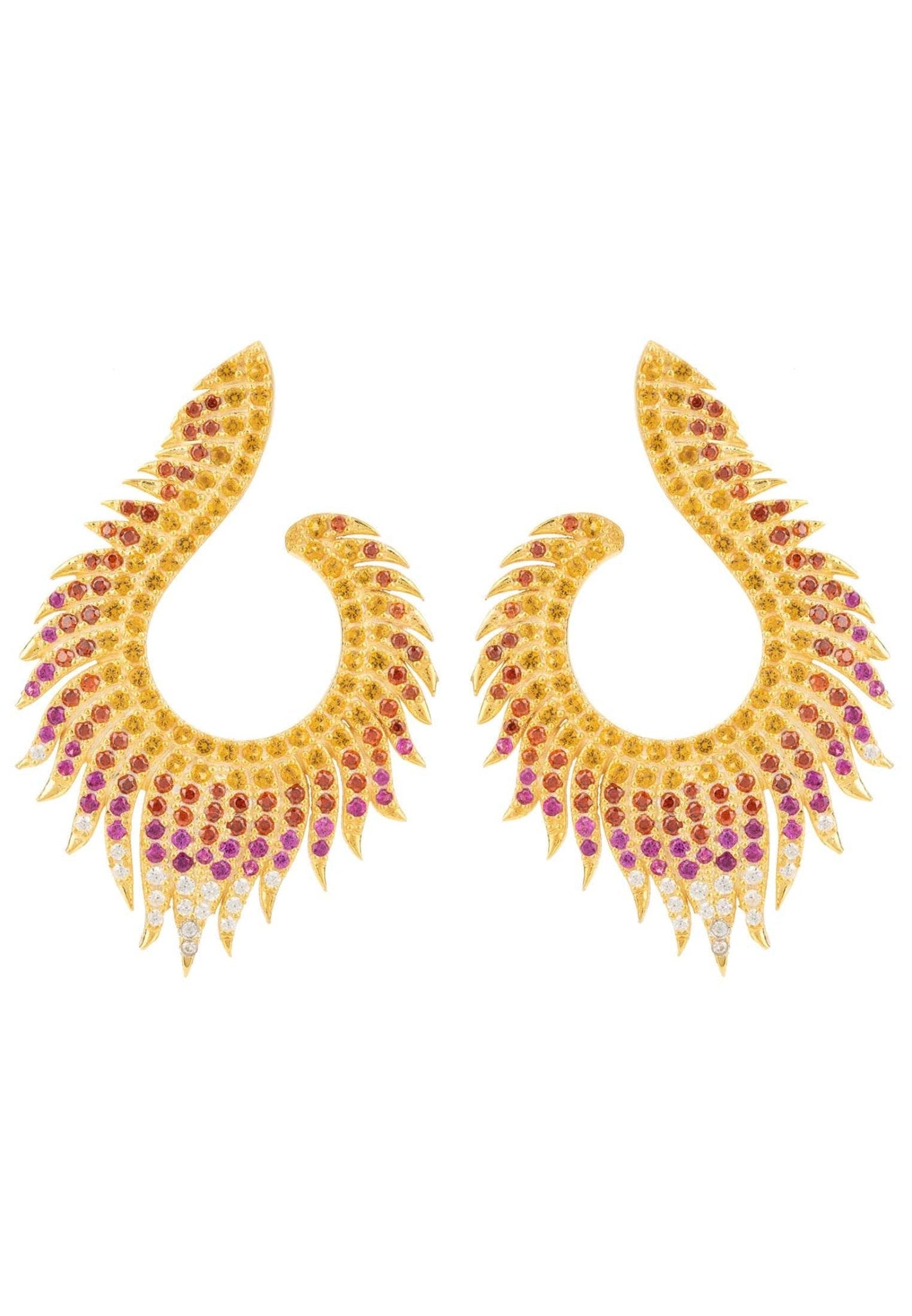 Flame Earrings Golden Fire Gold - LATELITA Earrings