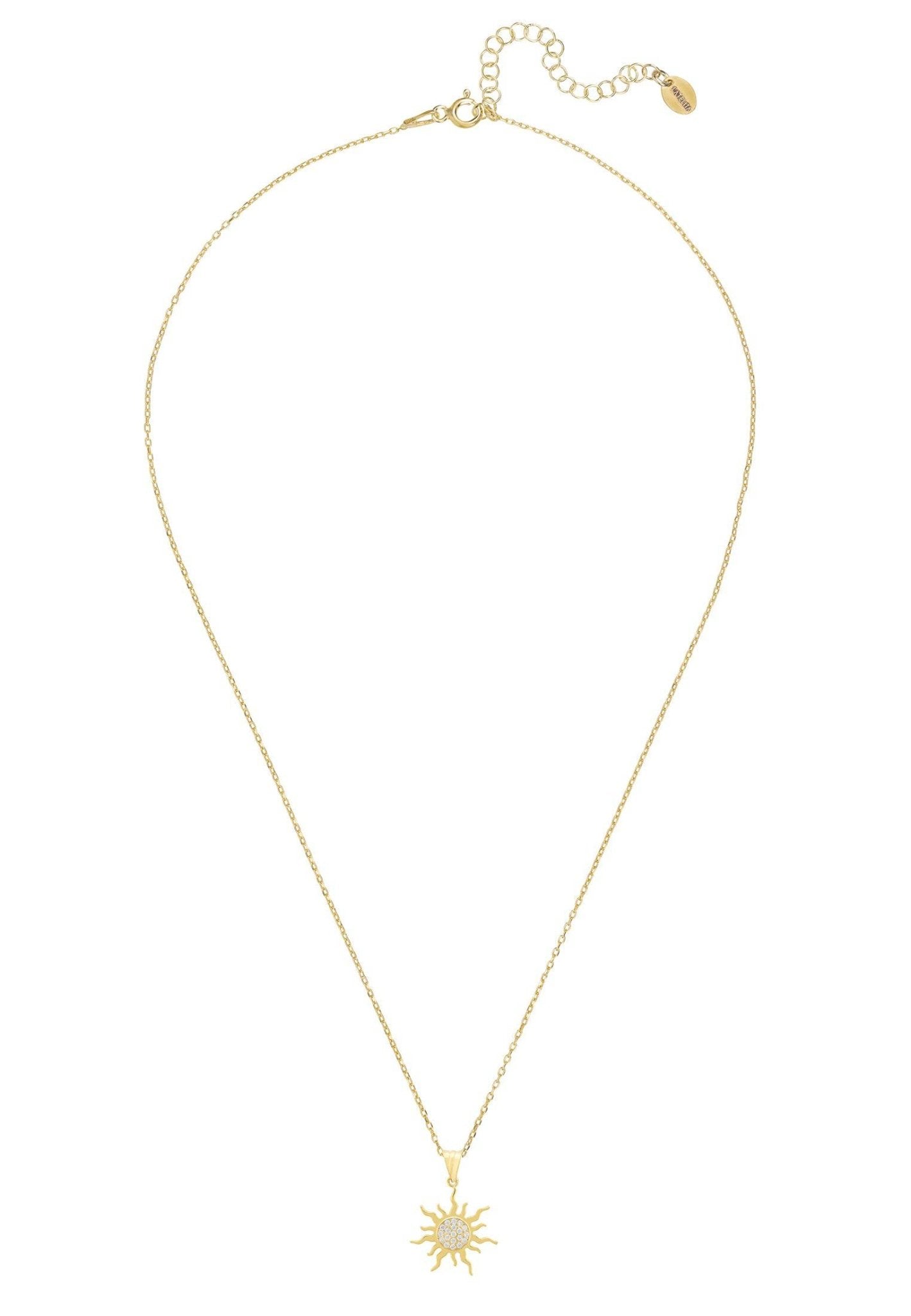 Flaming Sun Necklace Gold - LATELITA Necklaces