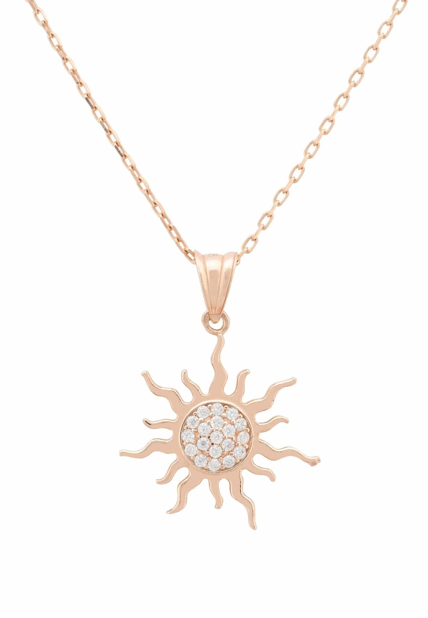 Flaming Sun Necklace Rosegold - LATELITA Necklaces