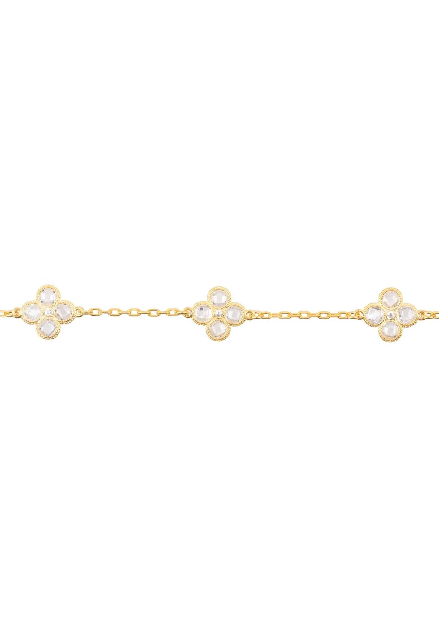 Flower Clover Triple Bracelet Gold - LATELITA Bracelets