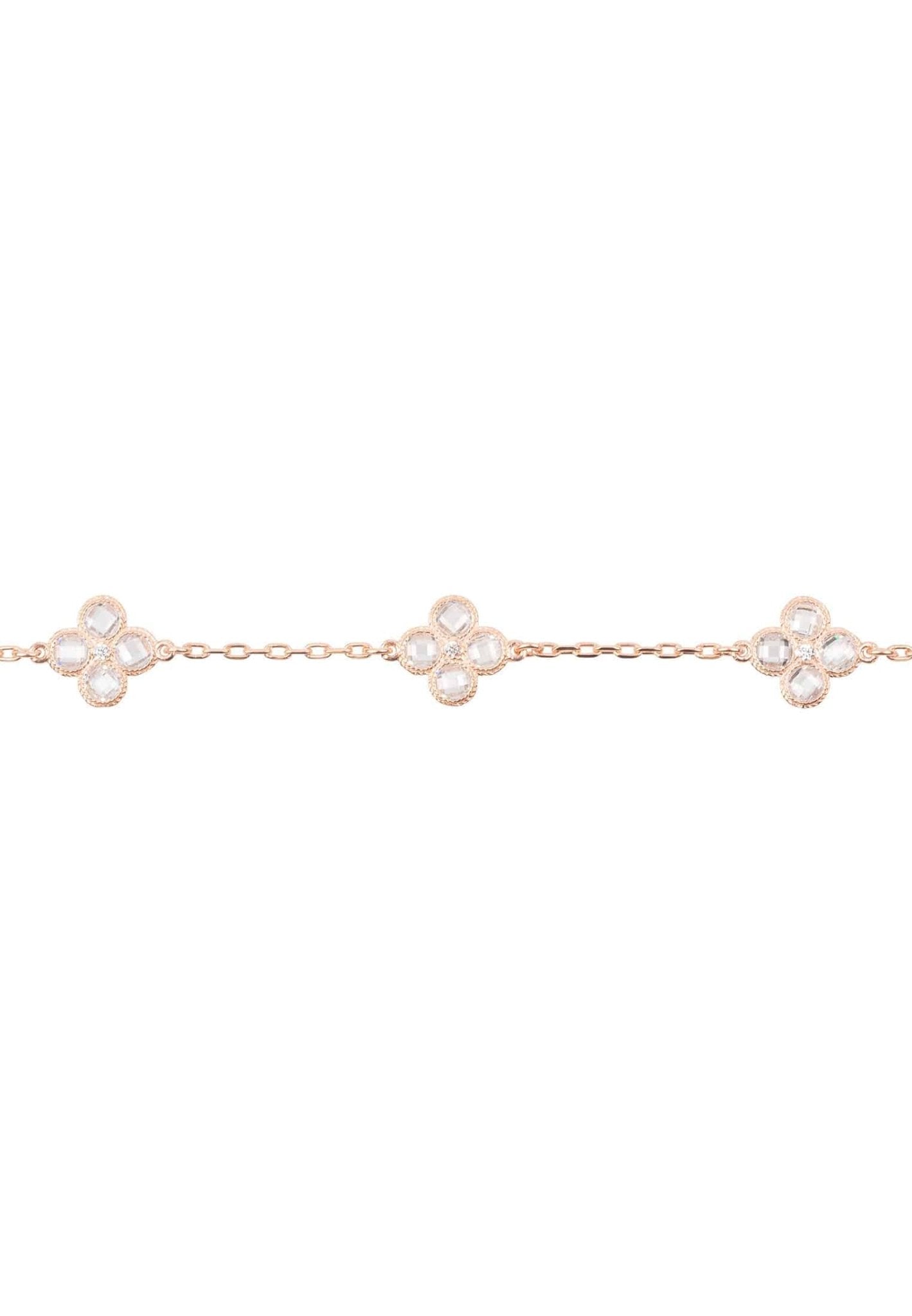 Flower Clover Triple Bracelet Rosegold - LATELITA Bracelets