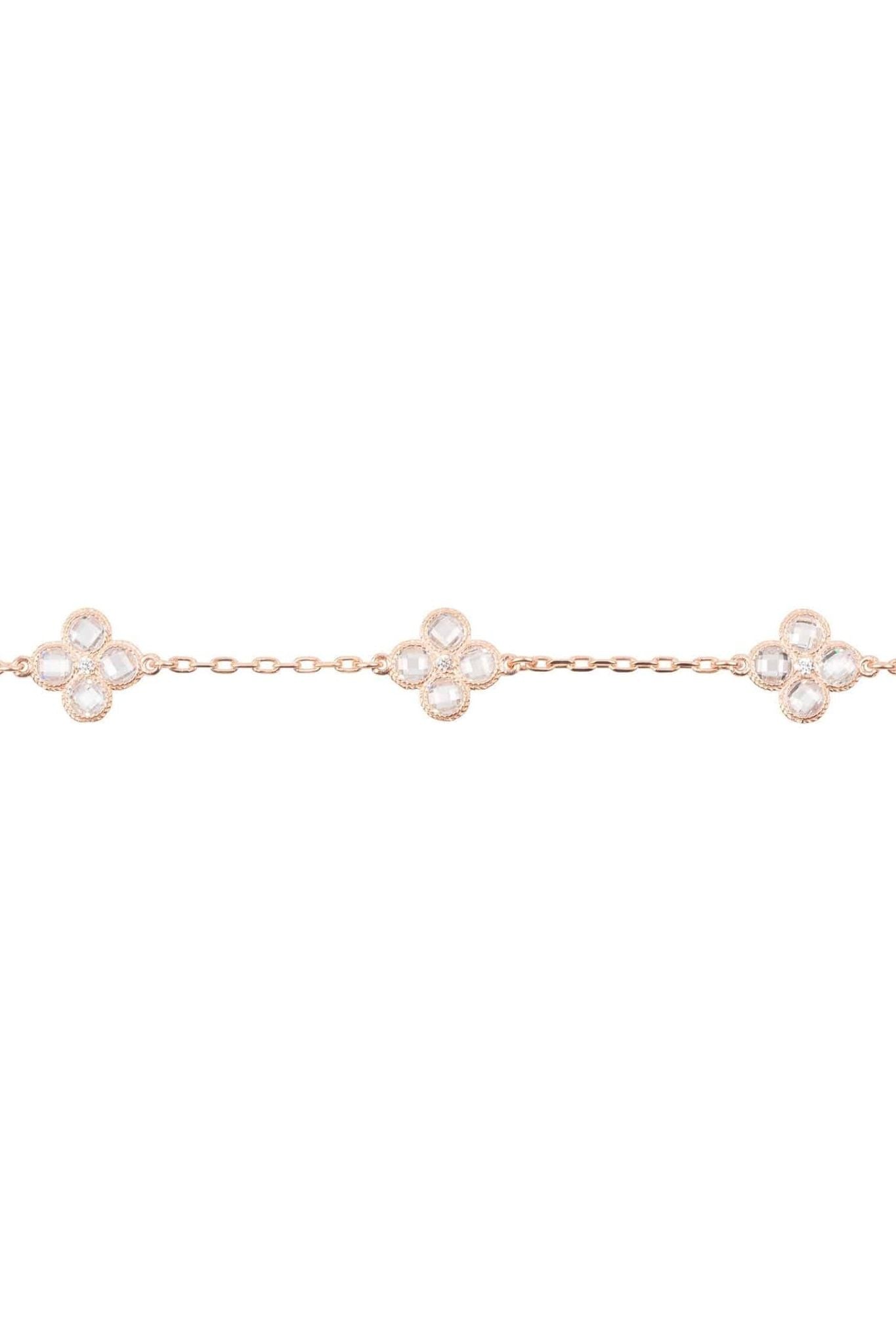 Flower Clover Triple Bracelet Rosegold - LATELITA Bracelets