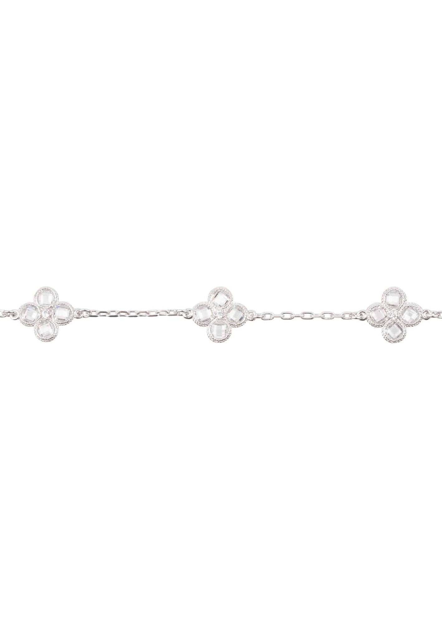 Flower Clover Triple Bracelet Silver - LATELITA Bracelets