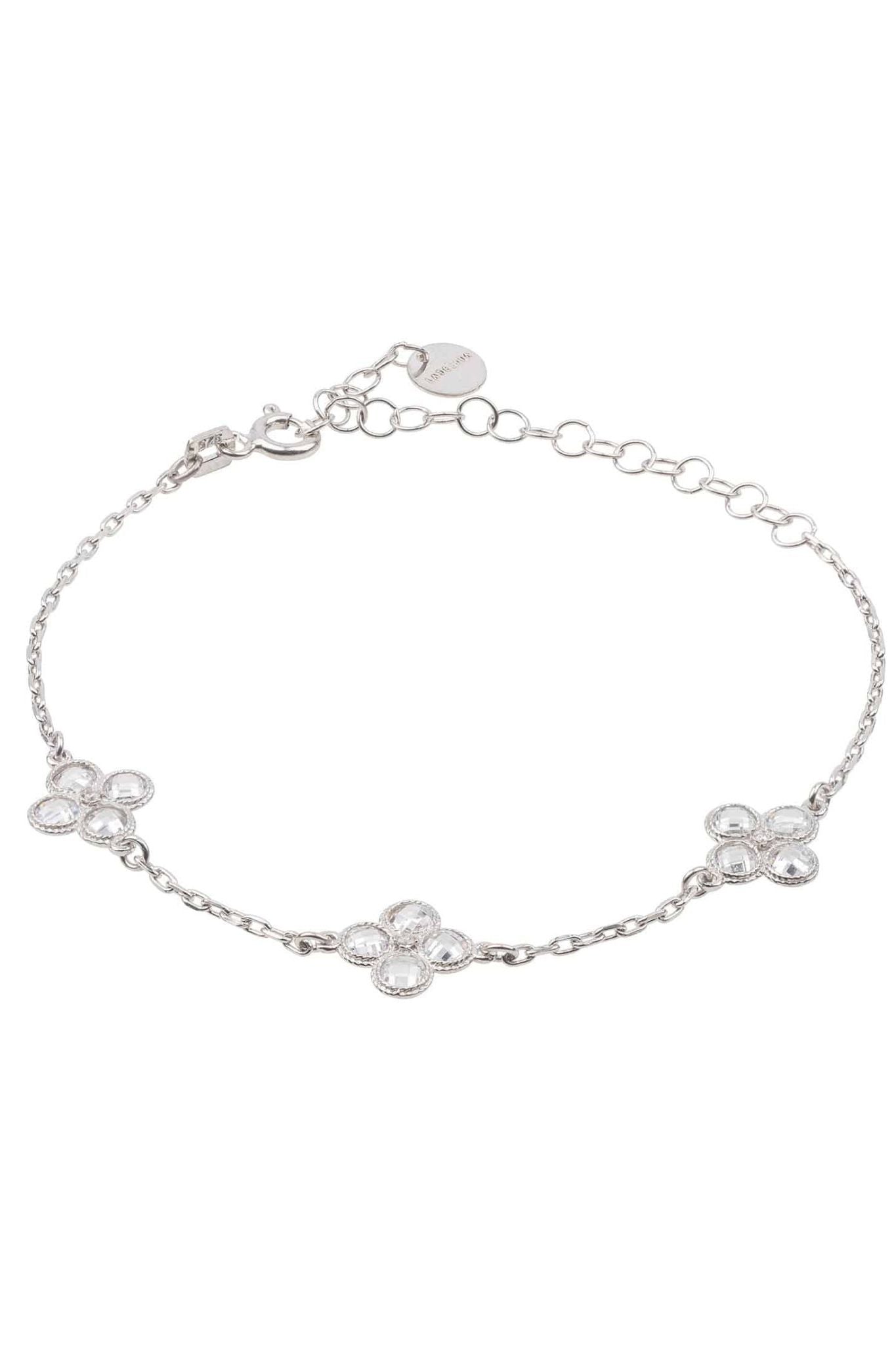 Flower Clover Triple Bracelet Silver - LATELITA Bracelets