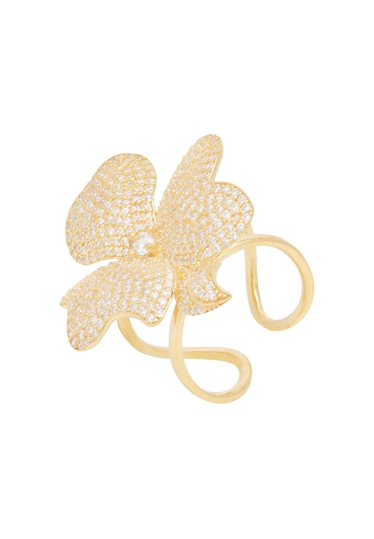 Flower Cocktail Ring Gold - LATELITA Rings