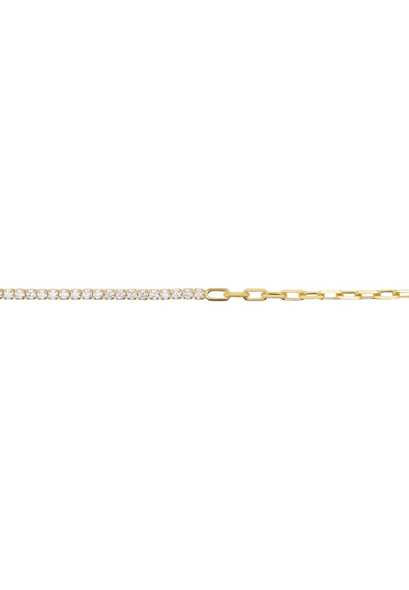 Half Tennis Chain Bracelet Gold - LATELITA Bracelets