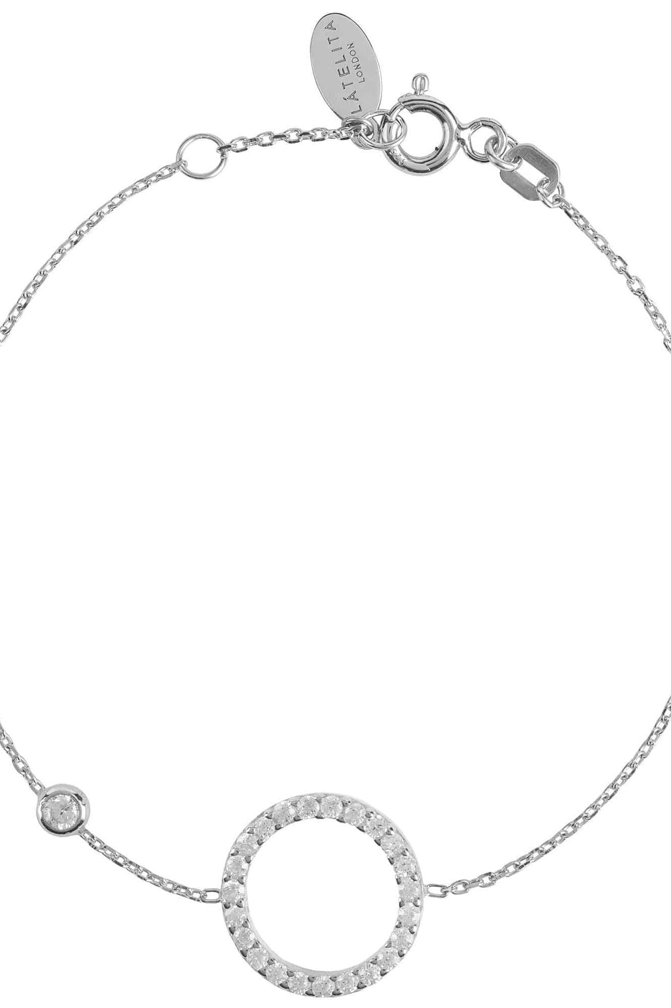 Halo Sparkling Circle Bracelet Silver - LATELITA Bracelets
