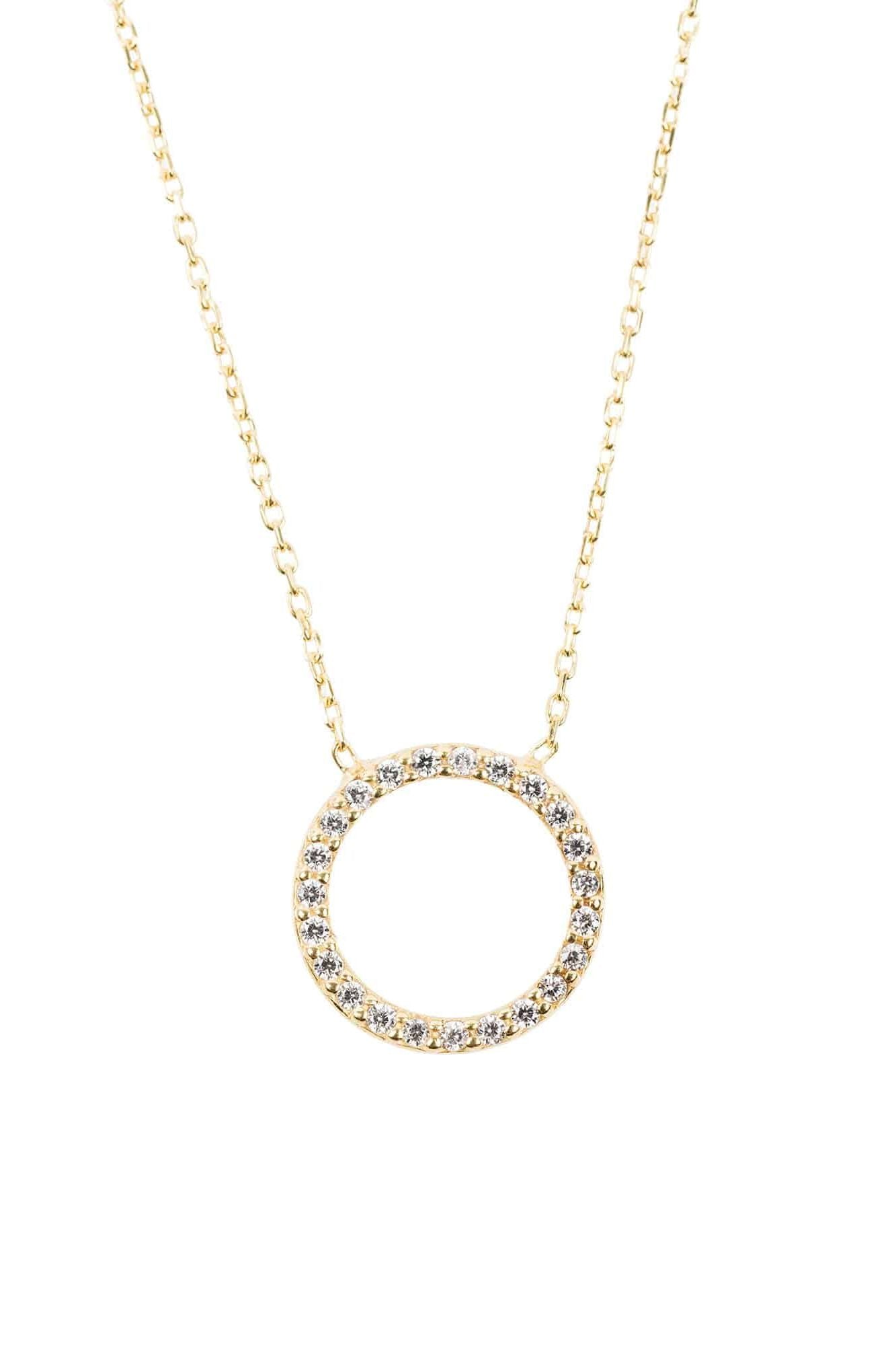 Halo Sparkling Circle Necklace - LATELITA Necklaces