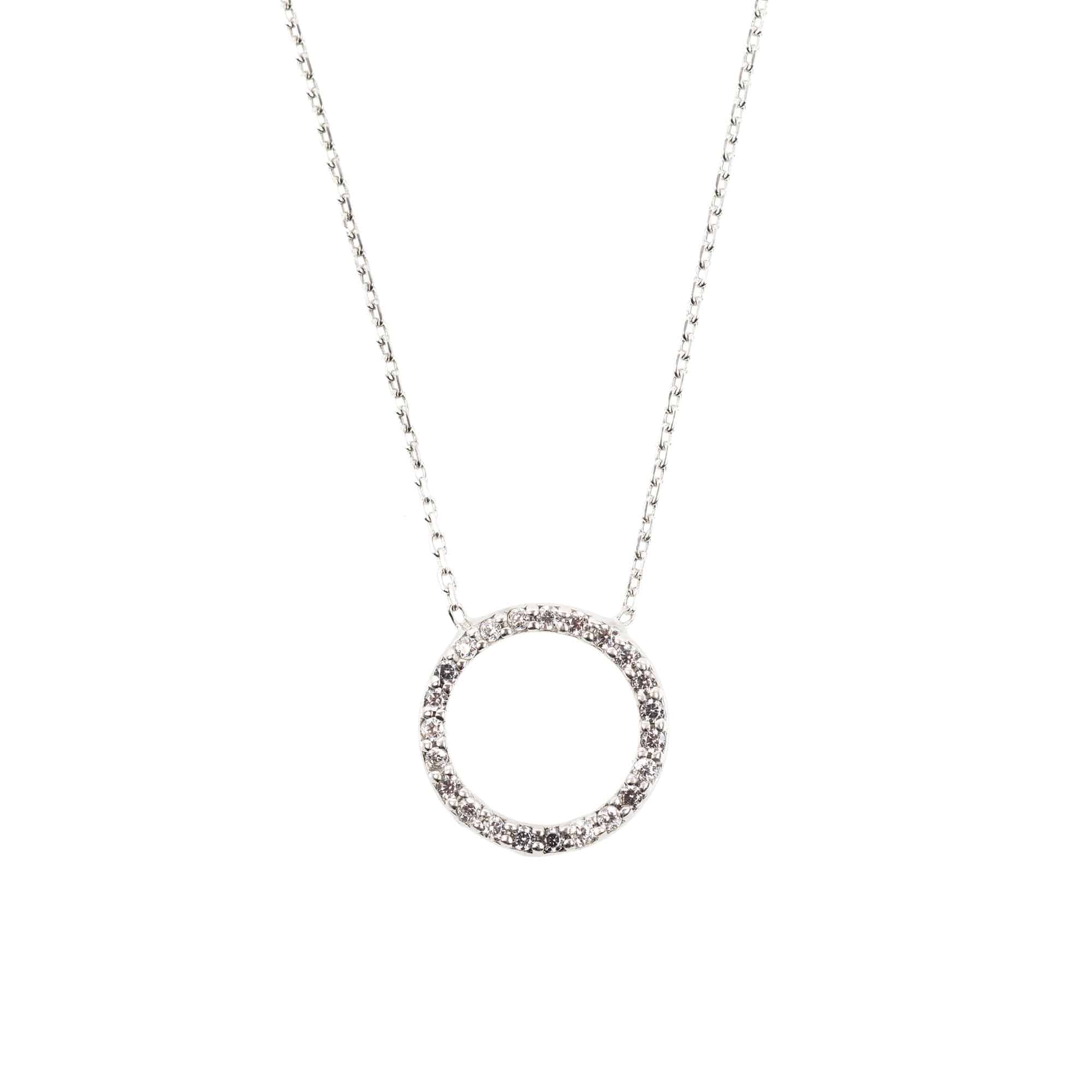 Halo Sparkling Circle Necklace - LATELITA Necklaces