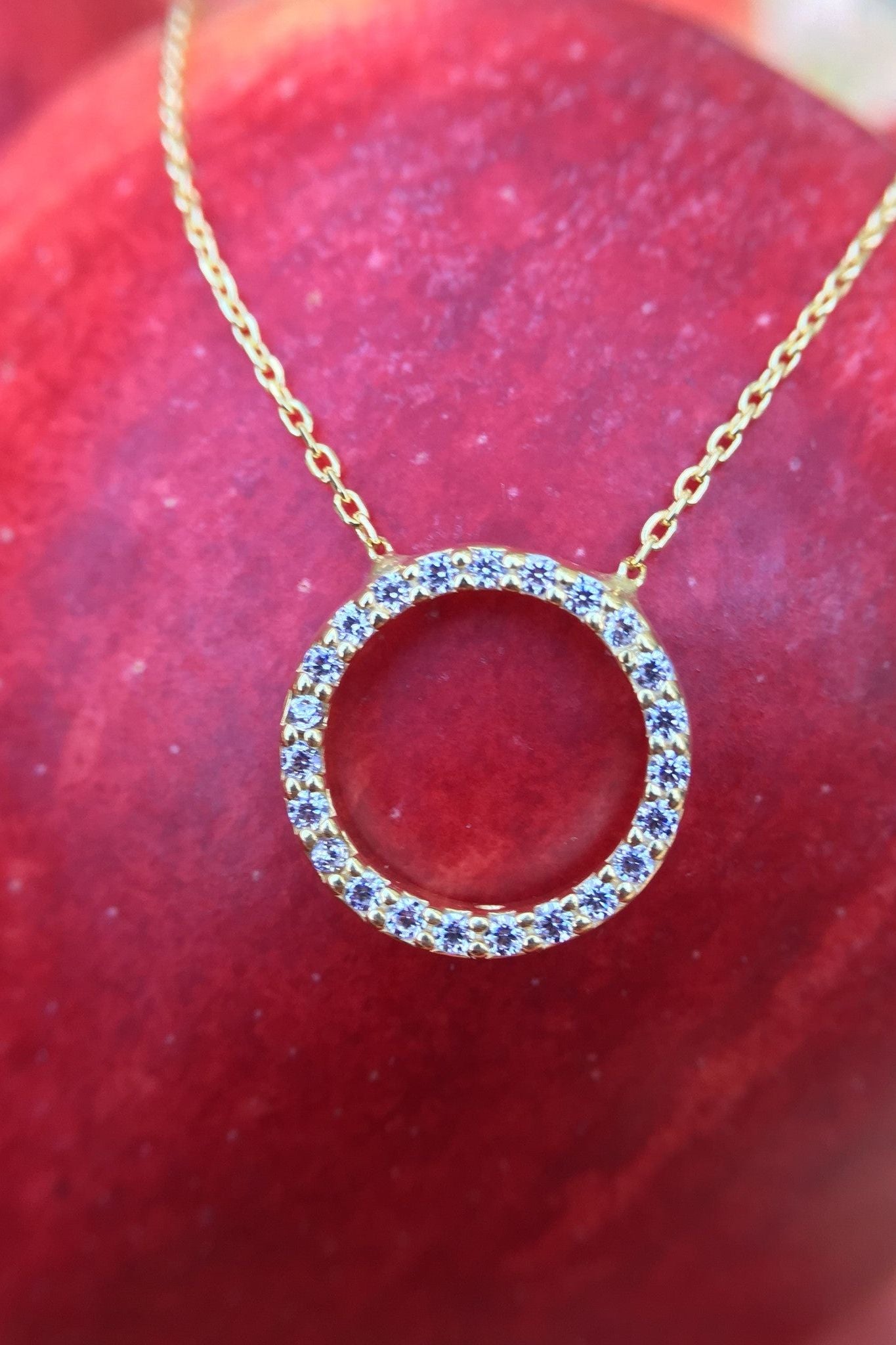Halo Sparkling Circle Necklace - LATELITA Necklaces