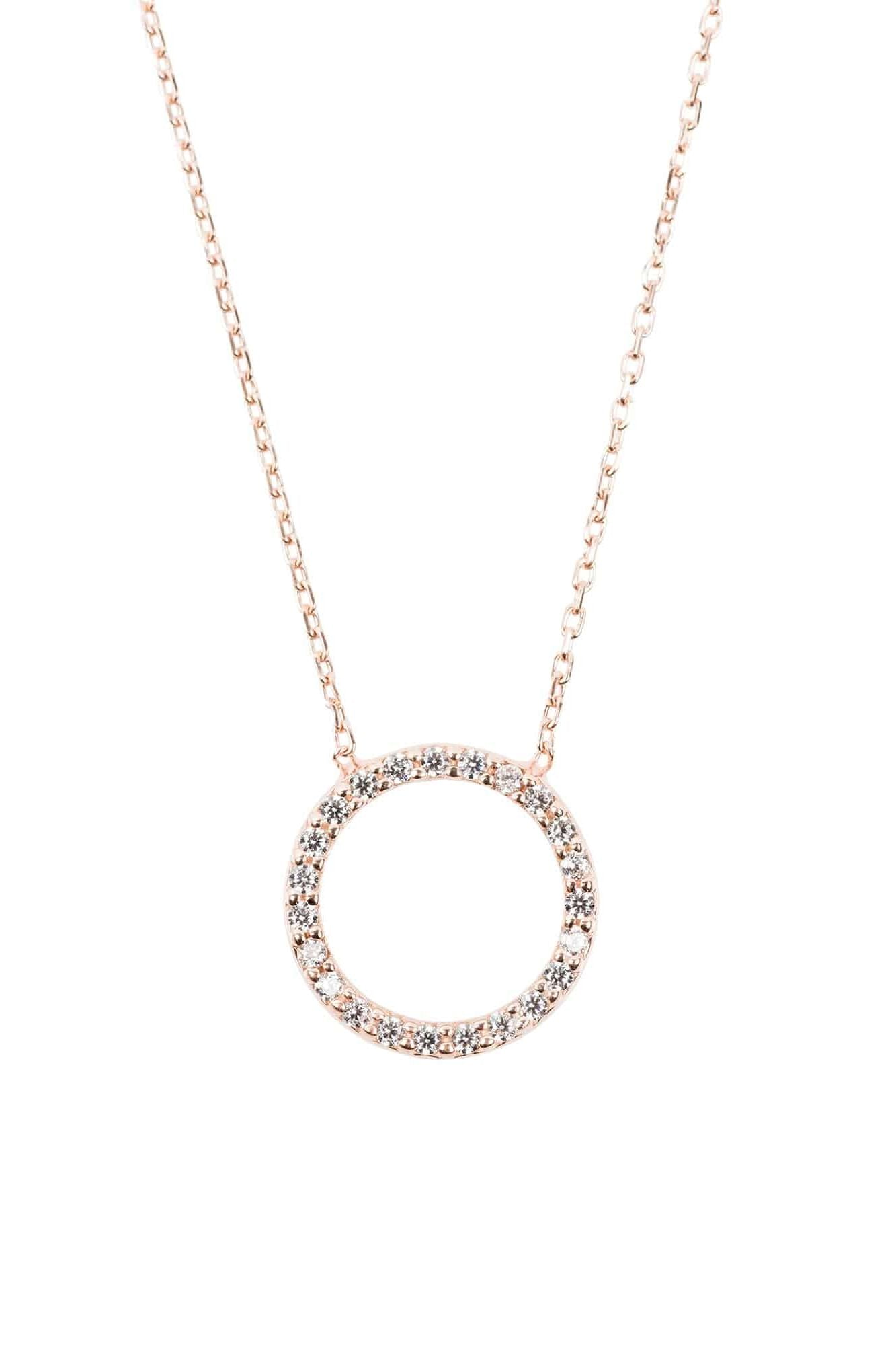 Halo Sparkling Circle Necklace - LATELITA Necklaces