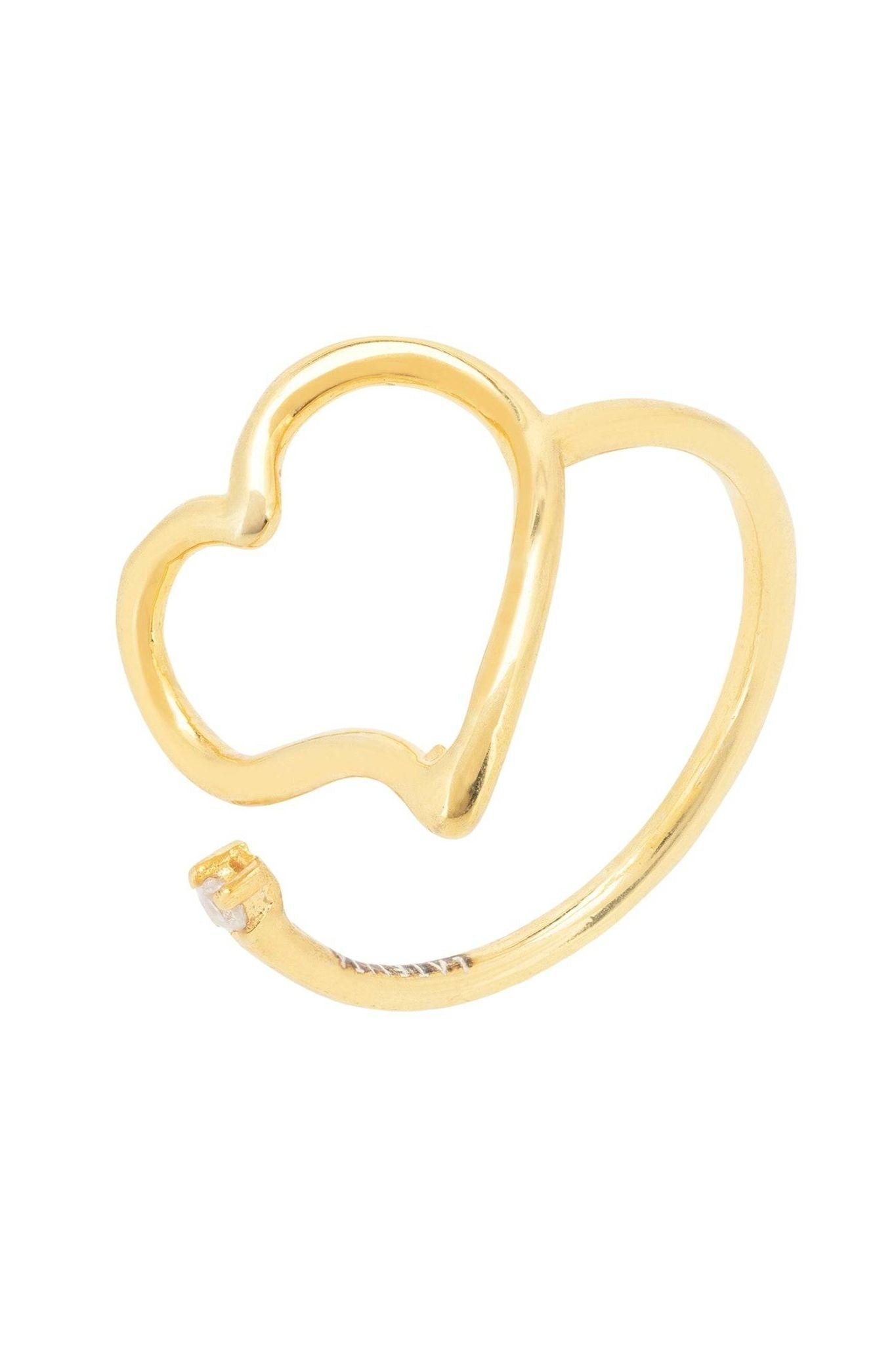 Heart Midi Pinky Ring Gold - LATELITA Rings