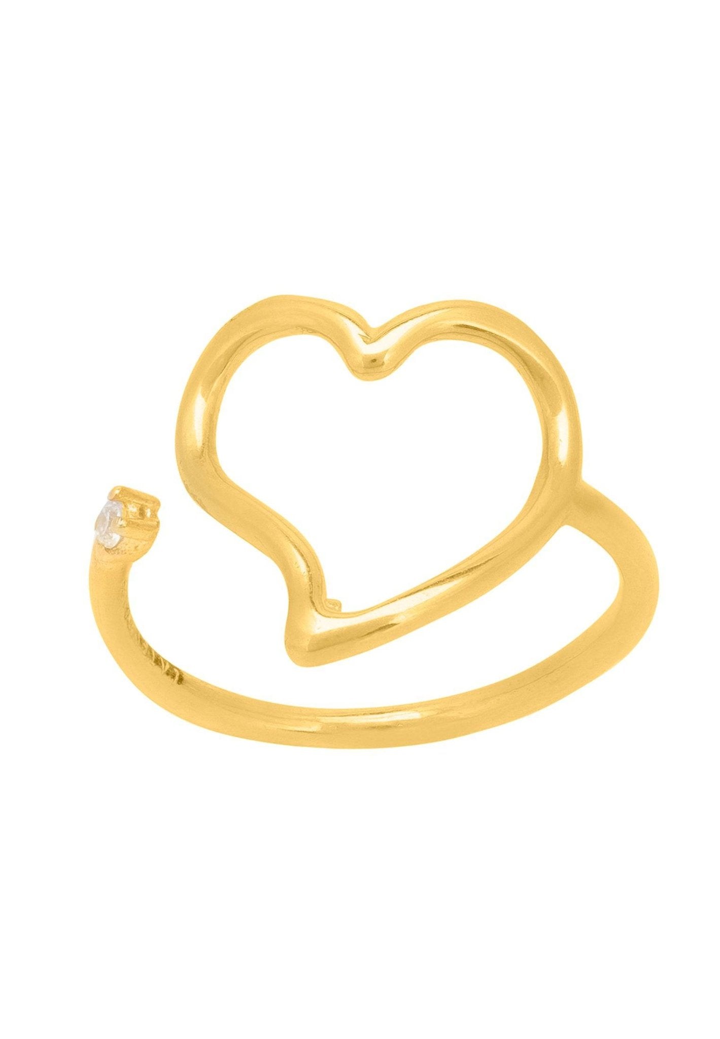 Heart Midi Pinky Ring Gold - LATELITA Rings
