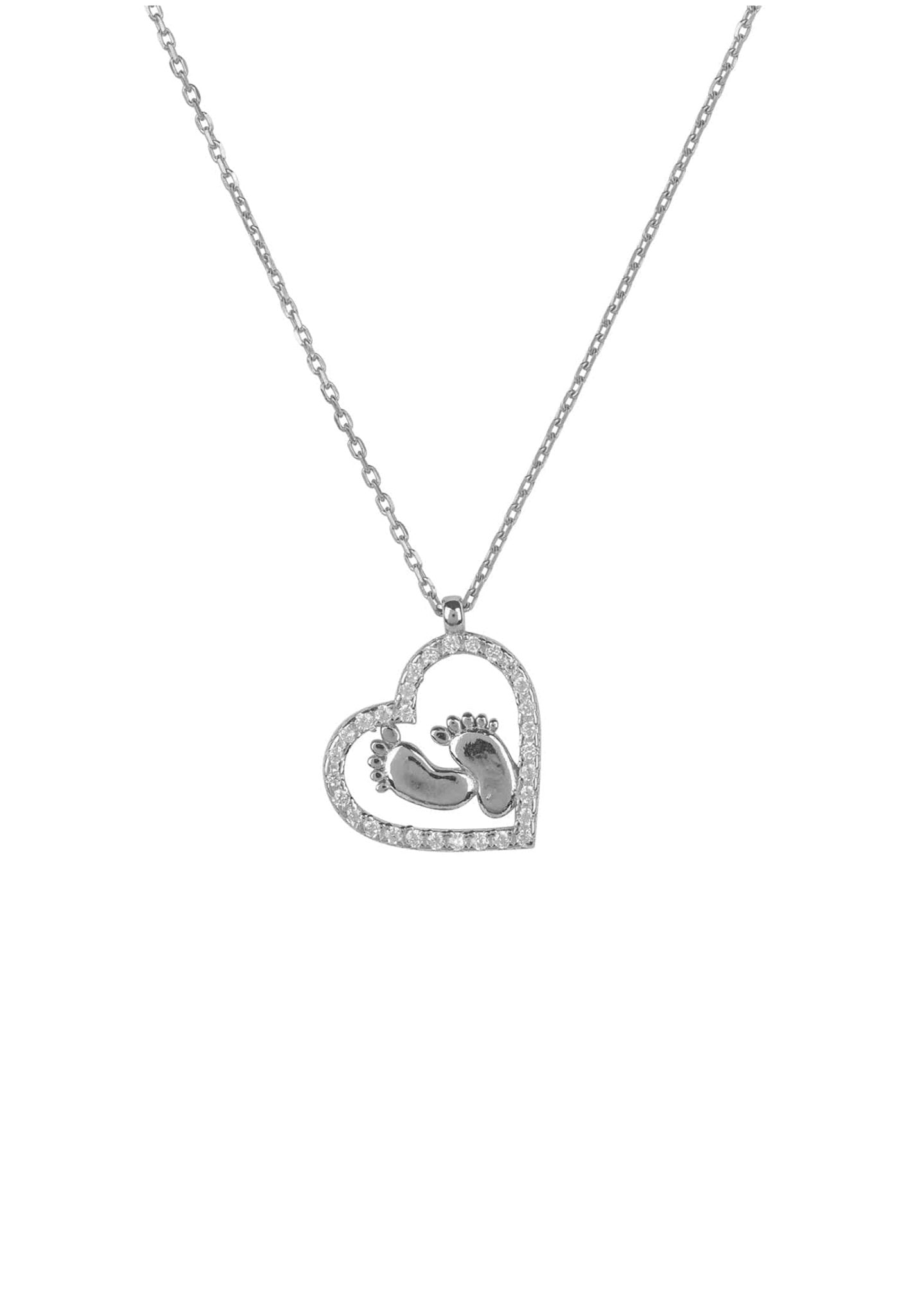 Heart Mum Pendant Necklace Silver - LATELITA Necklaces