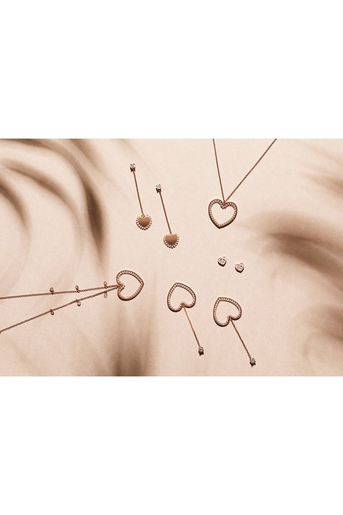 Heart Sparkling Stud Earrings Silver - LATELITA Earrings
