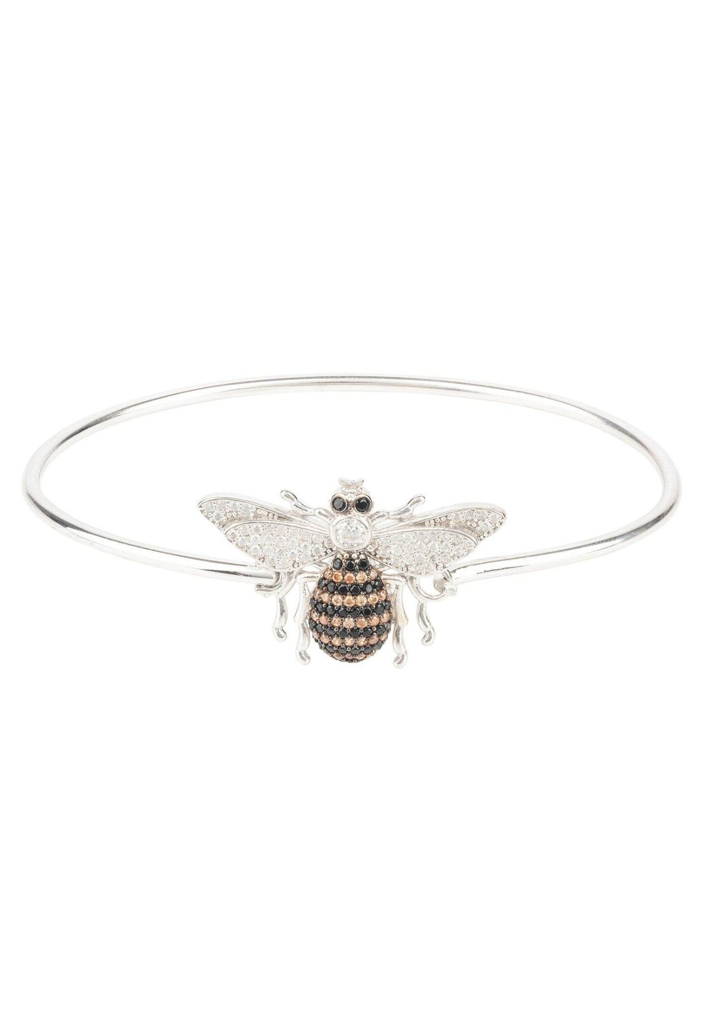 Honey Bee Bangle Bracelet Silver - LATELITA Bracelets