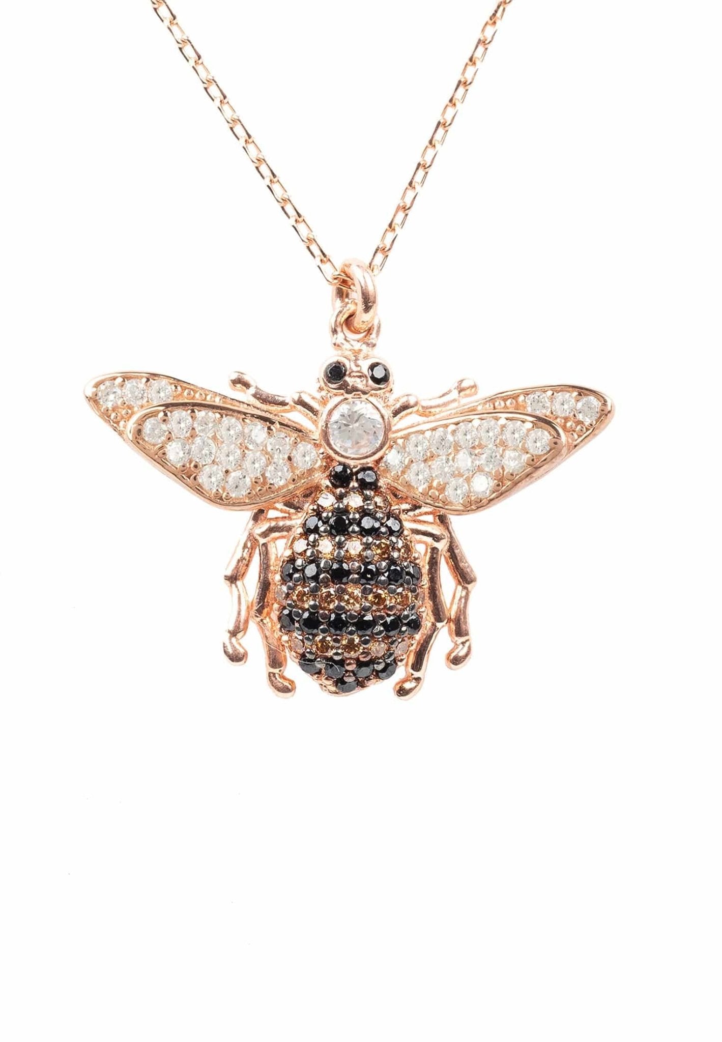 Honey Bee Pendant Necklace Rosegold - LATELITA Necklaces