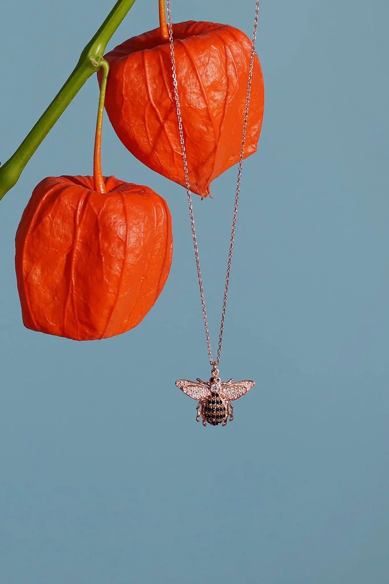 Honey Bee Pendant Necklace Silver - LATELITA Necklaces