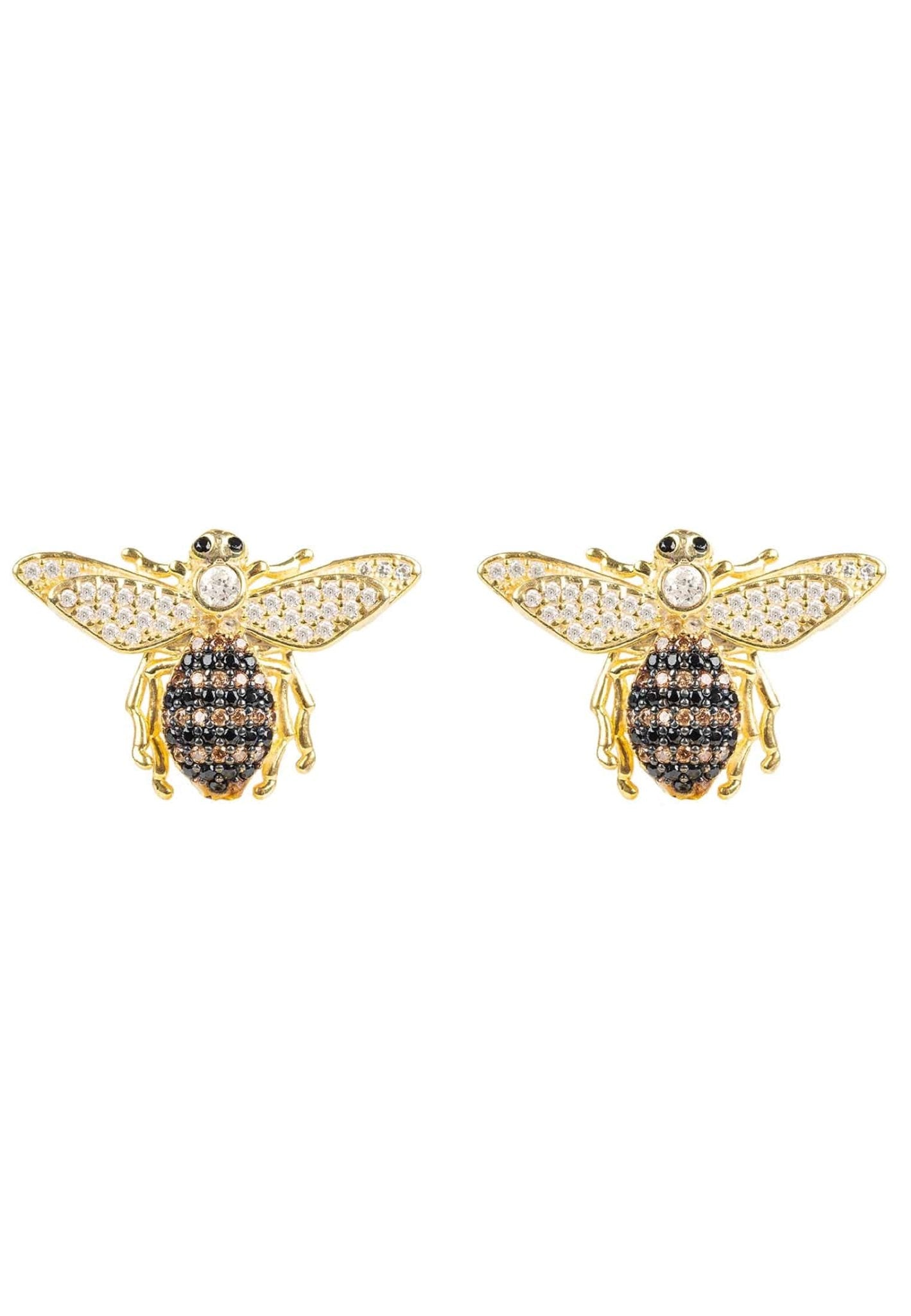 Honey Bee Stud Earrings Gold - LATELITA Earrings