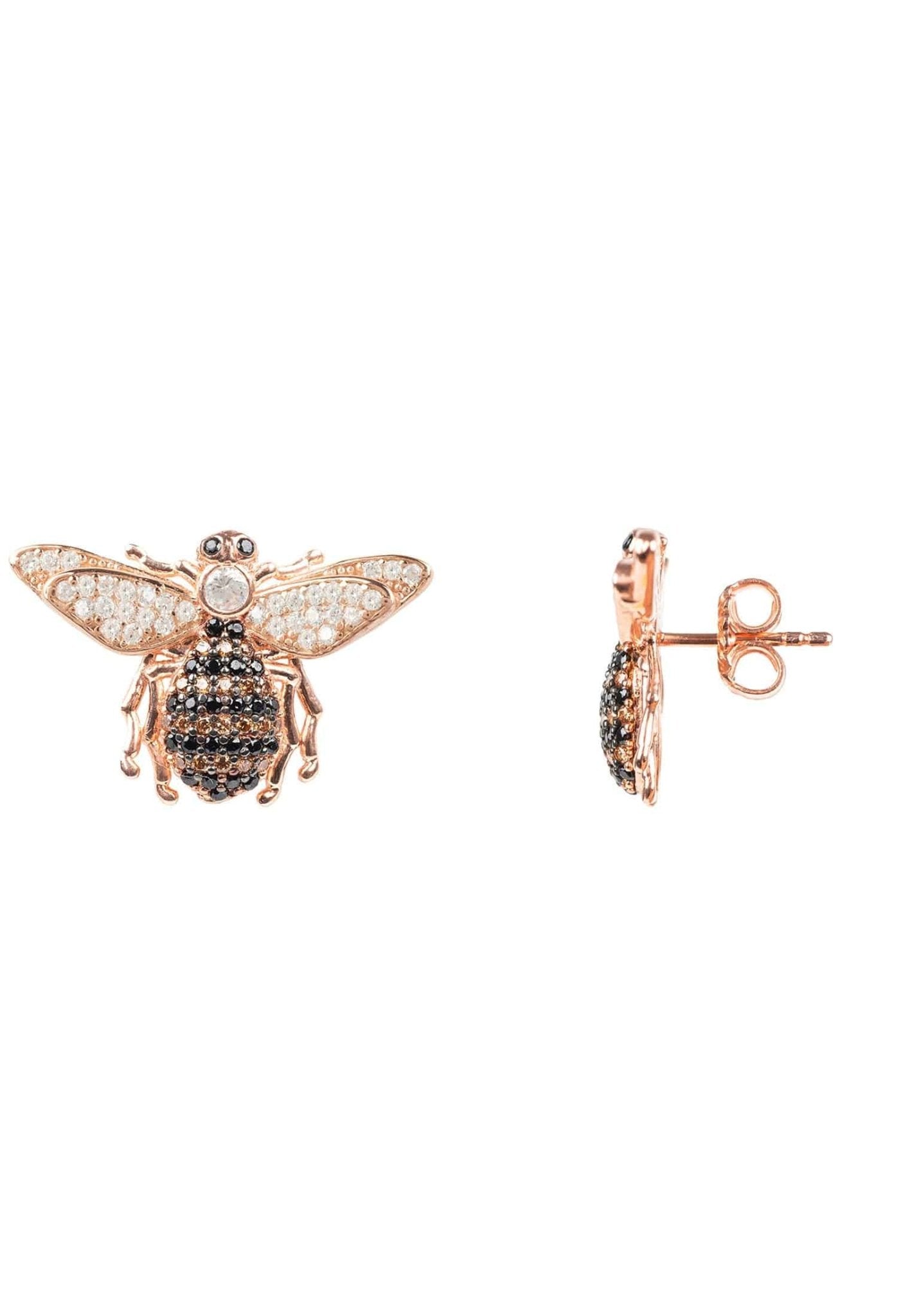 Honey Bee Stud Earrings Rosegold - LATELITA Earrings