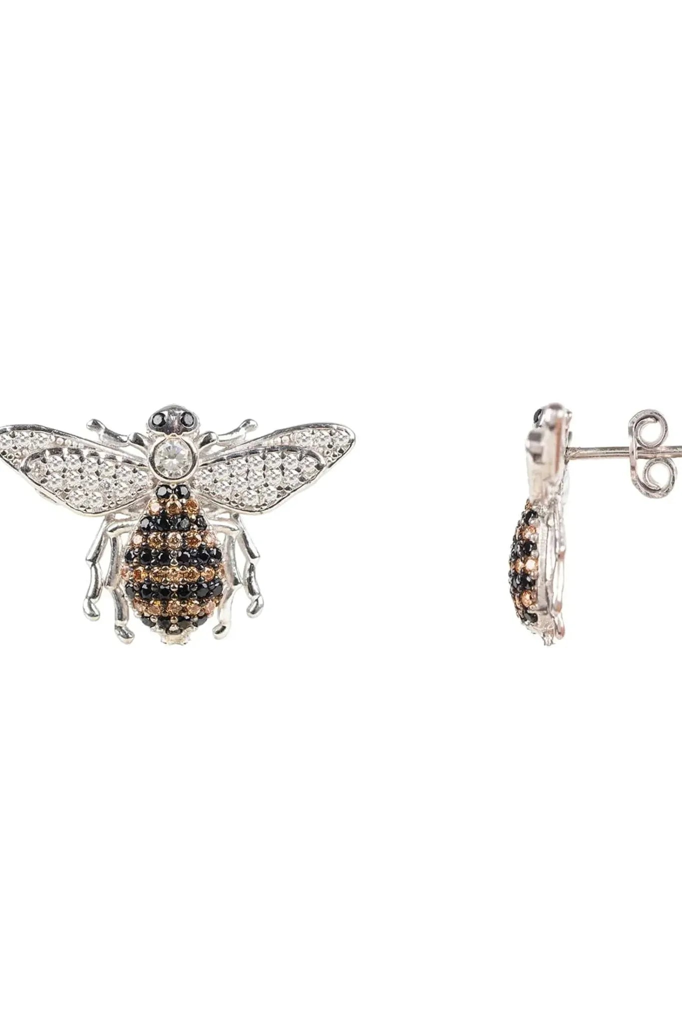 Honey Bee Stud Earrings Silver - LATELITA Earrings