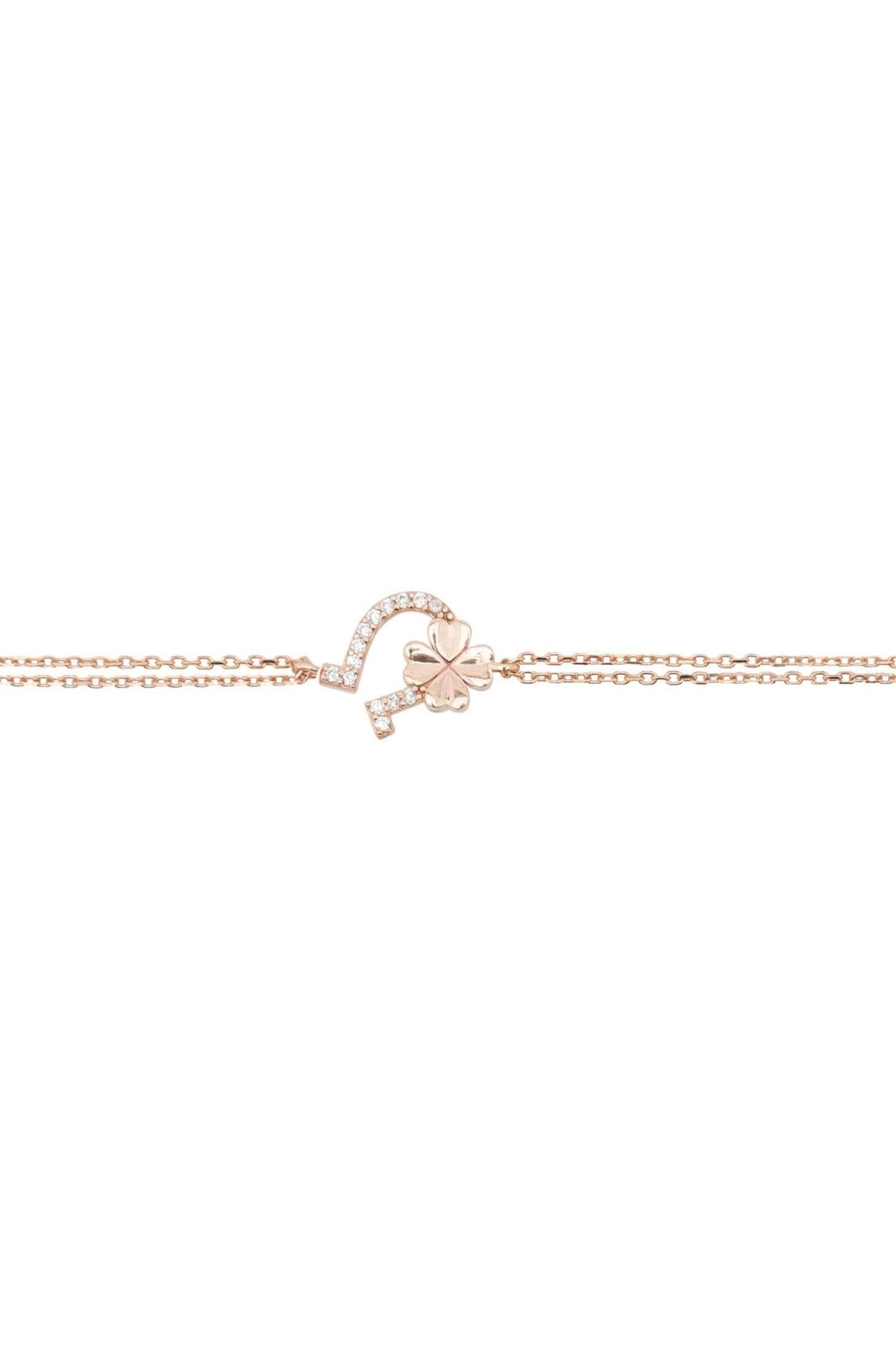 Horseshoe And Shamrock Bracelet Rosegold - LATELITA Bracelets