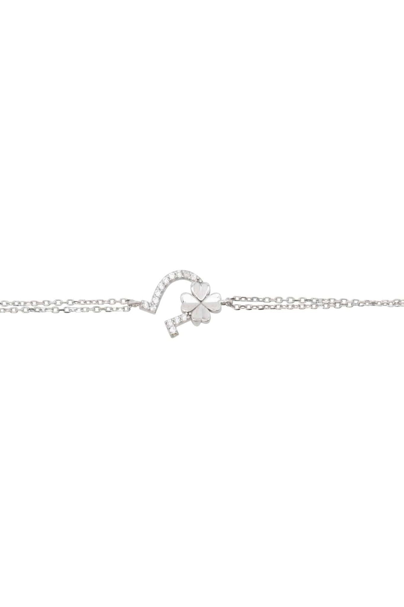 Horseshoe And Shamrock Bracelet Silver - LATELITA Bracelets