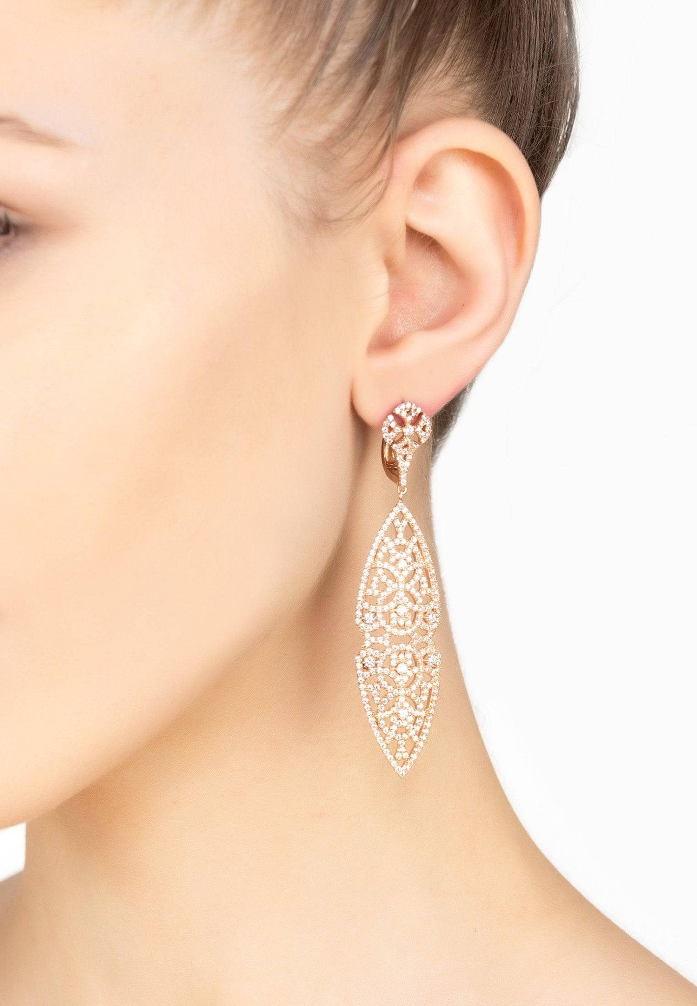 Inca Drop Earrings Rosegold - LATELITA Earrings
