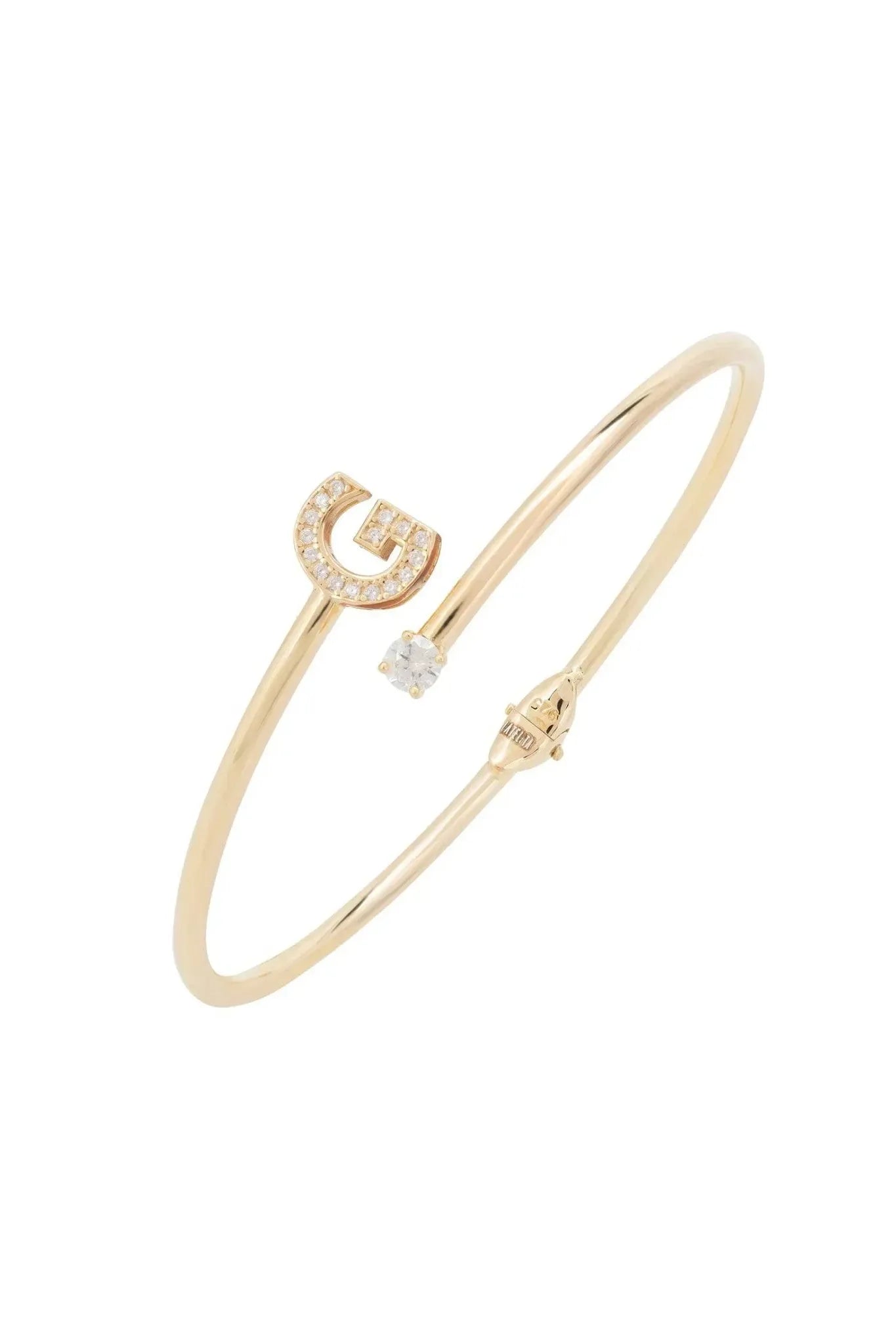 Initial Bangle Gold G - LATELITA Bracelets