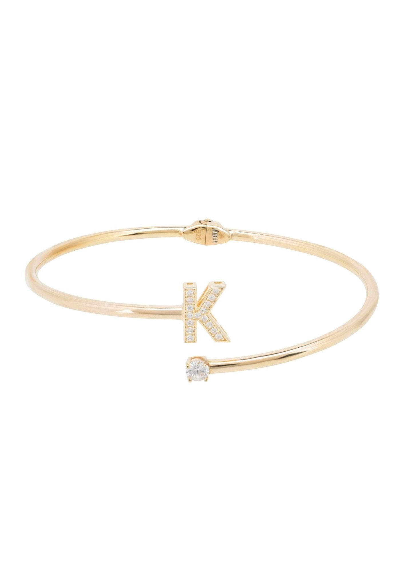 Initial Bangle Gold K - LATELITA Bracelets