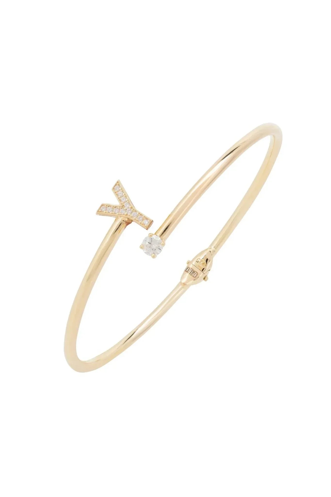 Initial Bangle Gold Y - LATELITA Bracelets