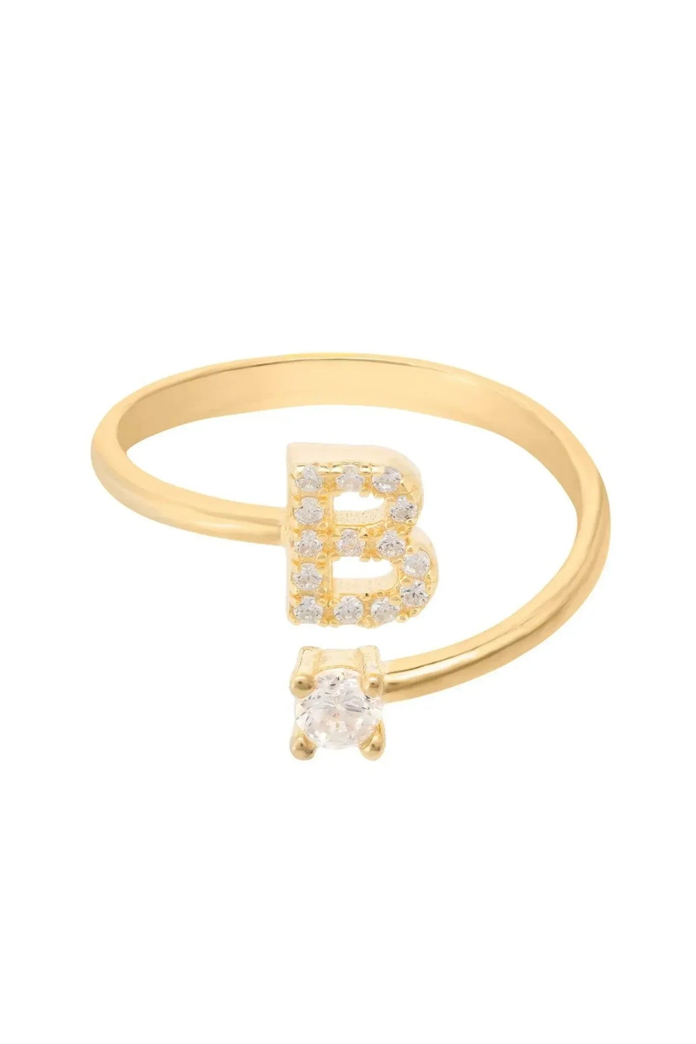 Initial Ring Gold B - LATELITA Rings