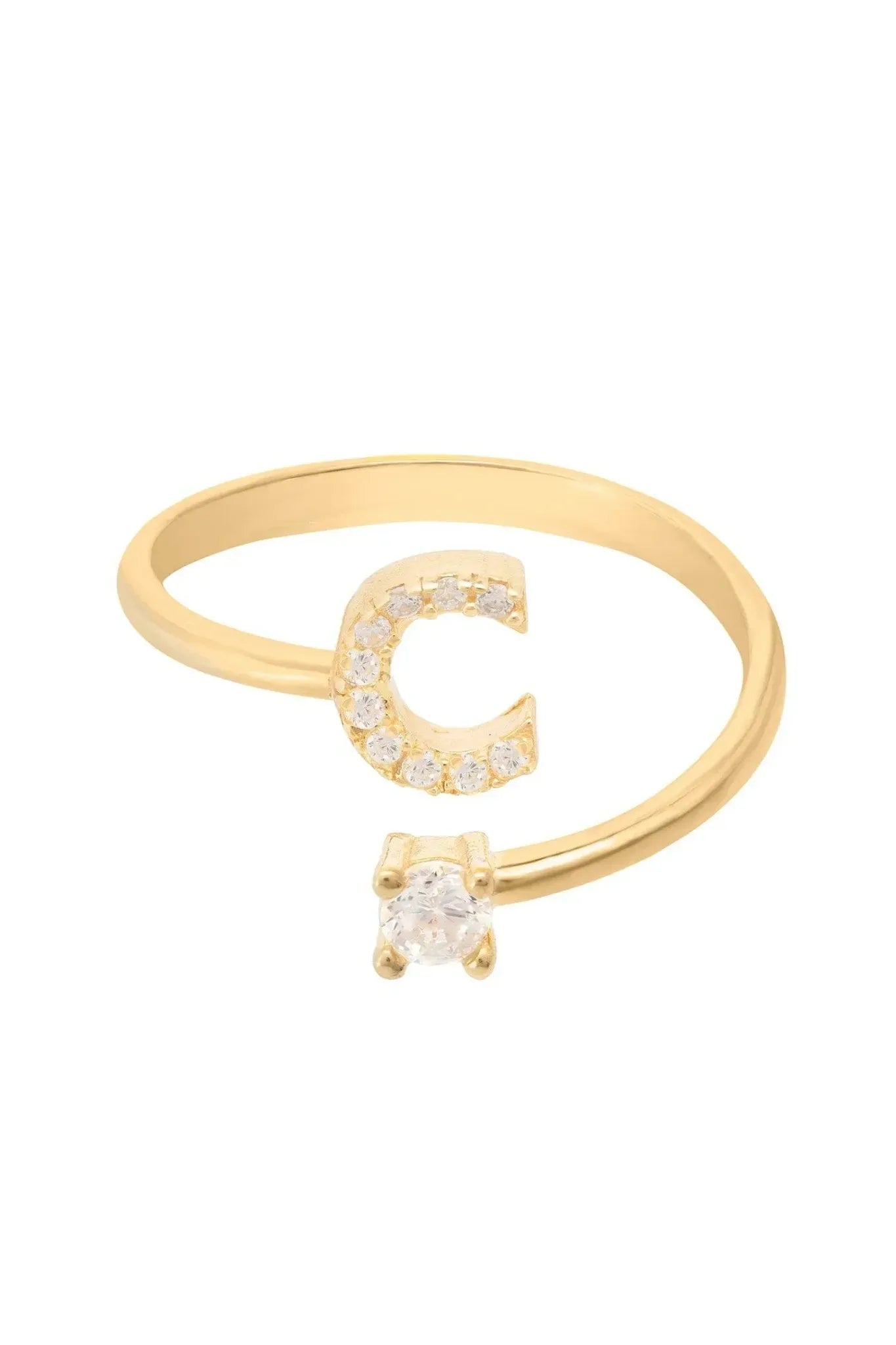 Initial Ring Gold C - LATELITA Rings