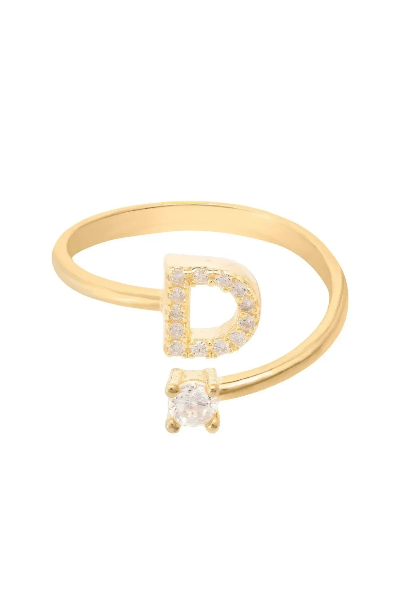 Initial Ring Gold D - LATELITA Rings